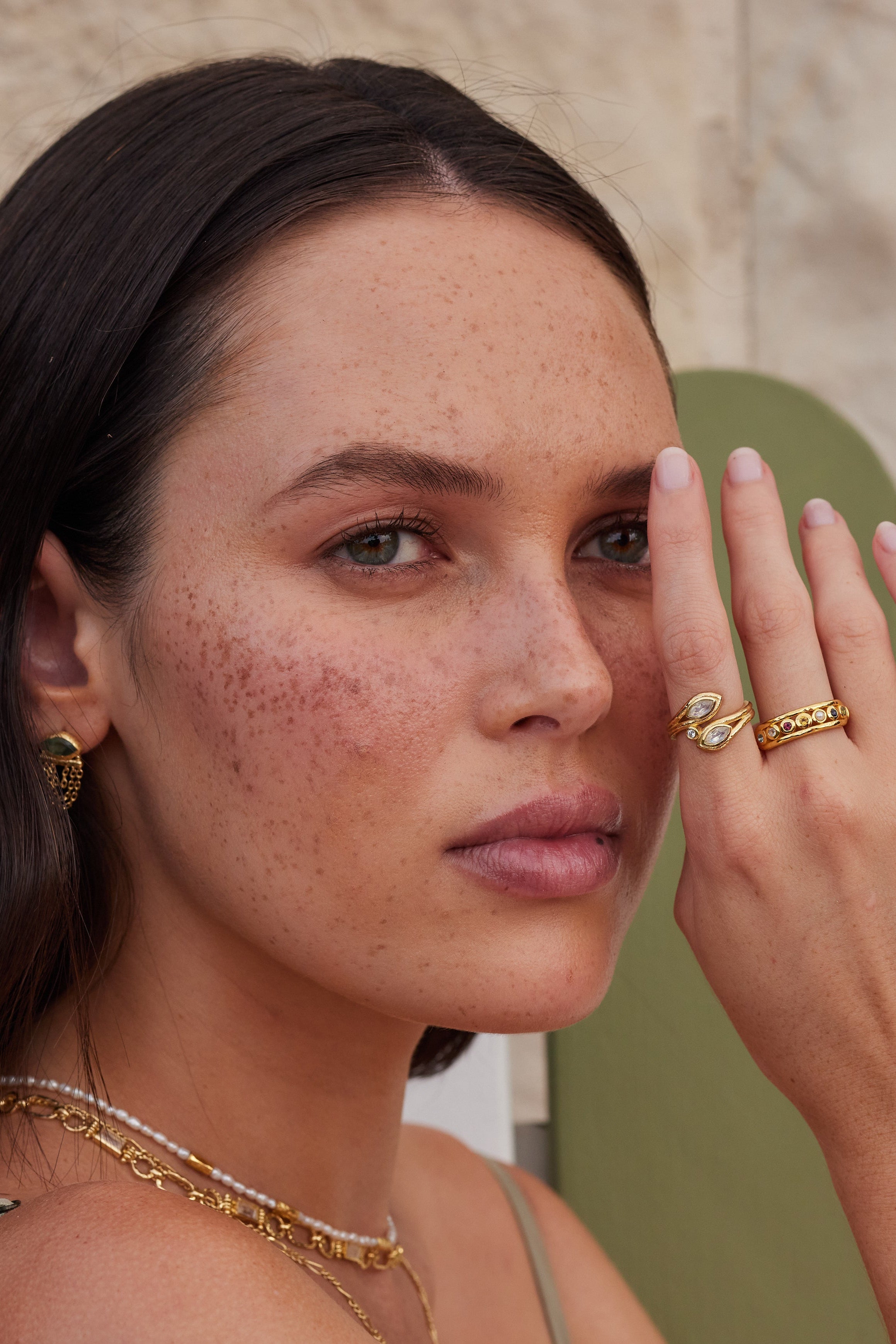 Zephyr Moonstone Gold Ring for Women - Elegant 14K Gold Plated Gemstone Jewelry - Perfect for Wedding, Engagement & Everyday Wear