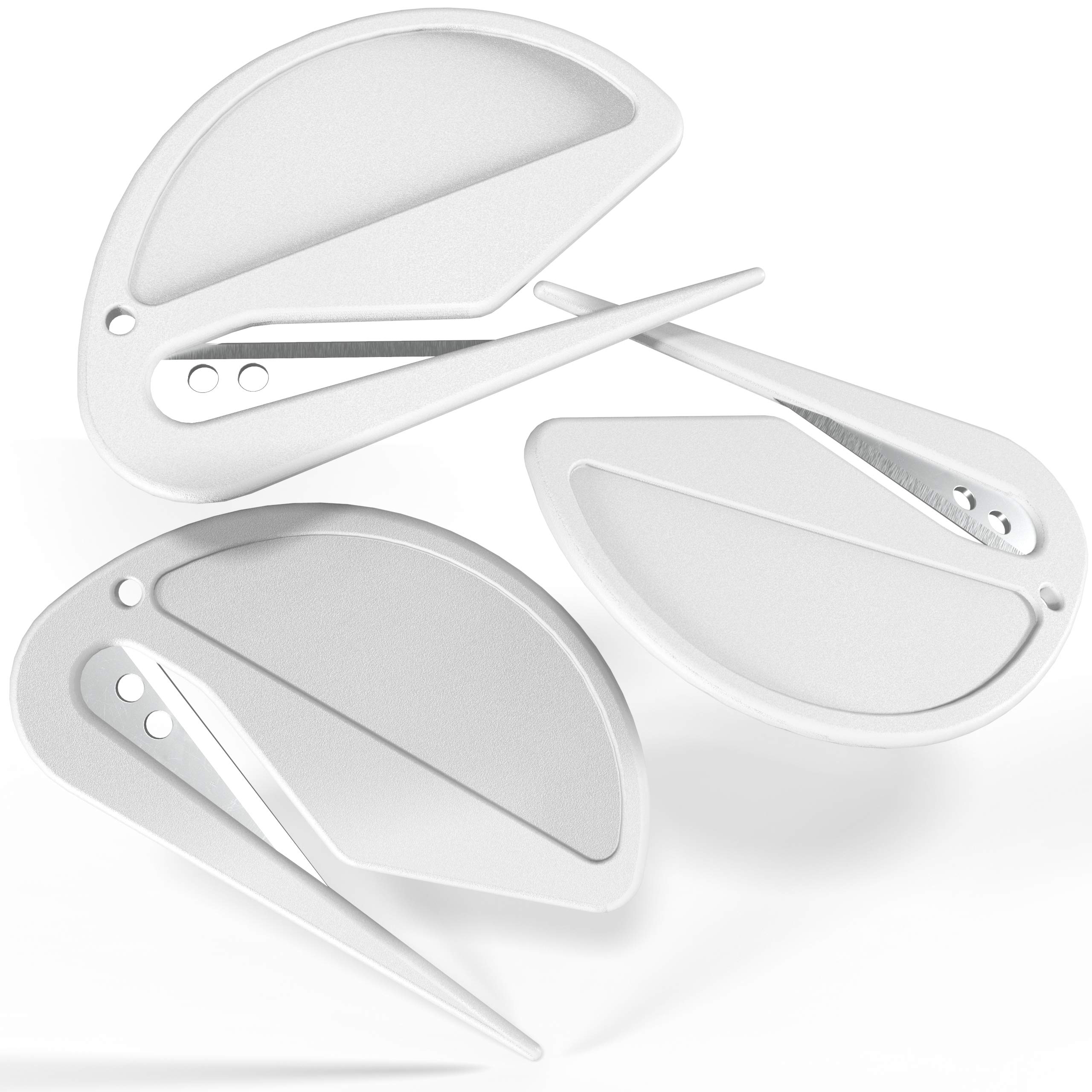 Colorful Letter Openers (3-Pack) - Elegant White for Office & Home Use