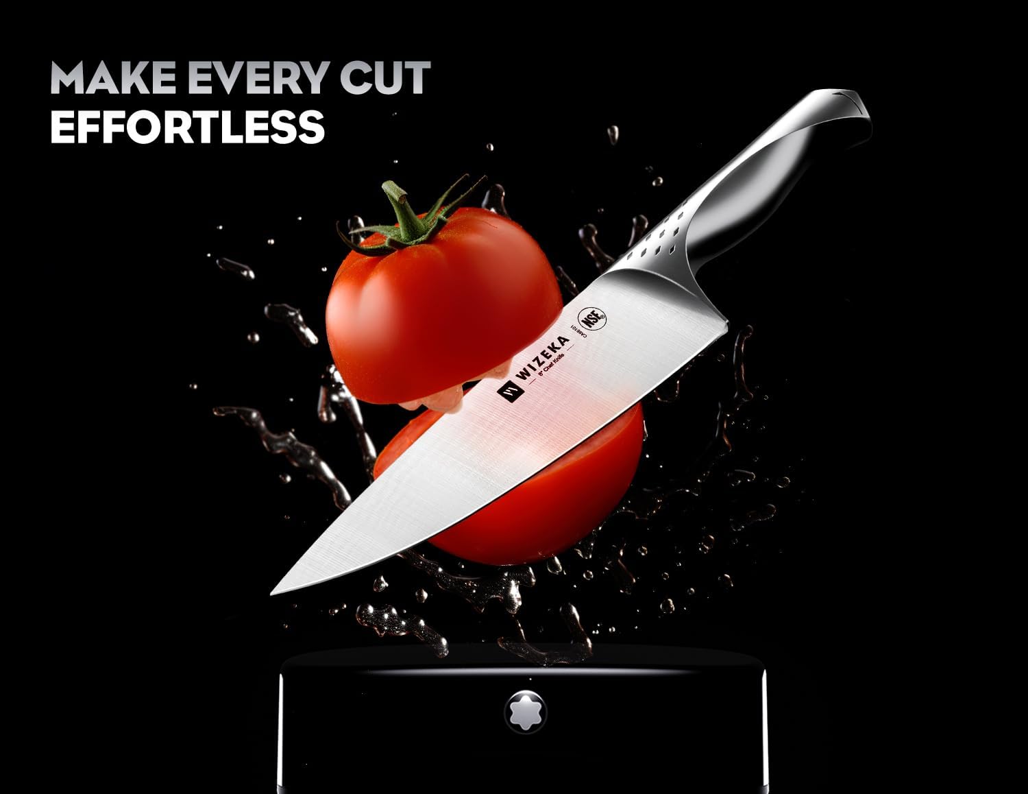 15-Piece Professional Chef Knife Set with Block - Razor Sharp German Stainless Steel Kitchen Knives with Sharpener | Jaguar Series | Perfect for Home Cooking, Restaurant Use & Gift Giving
