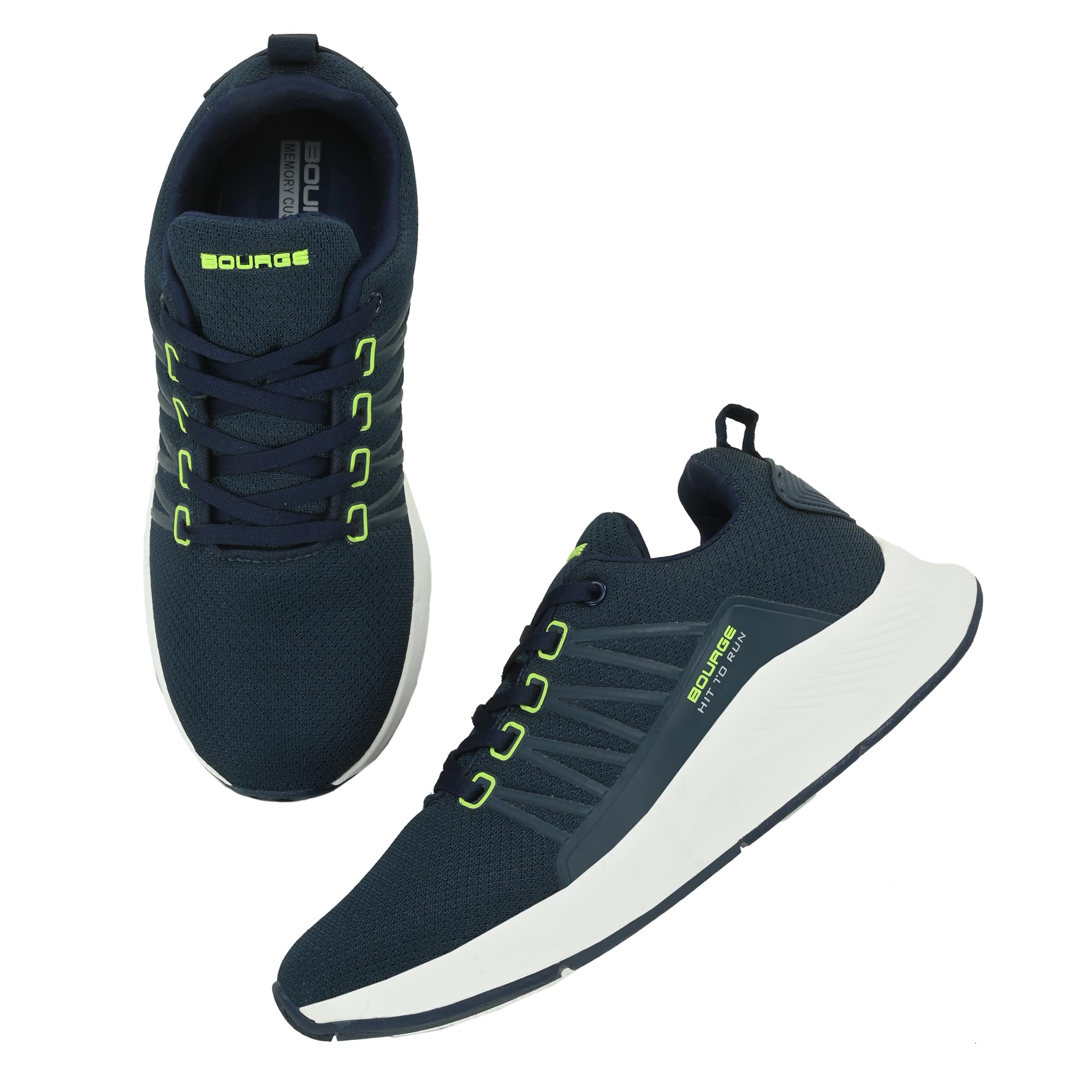 Bourge Men's Thur23 Running Shoes - Lightweight & Breathable for Jogging, Gym Workouts & Daily Wear