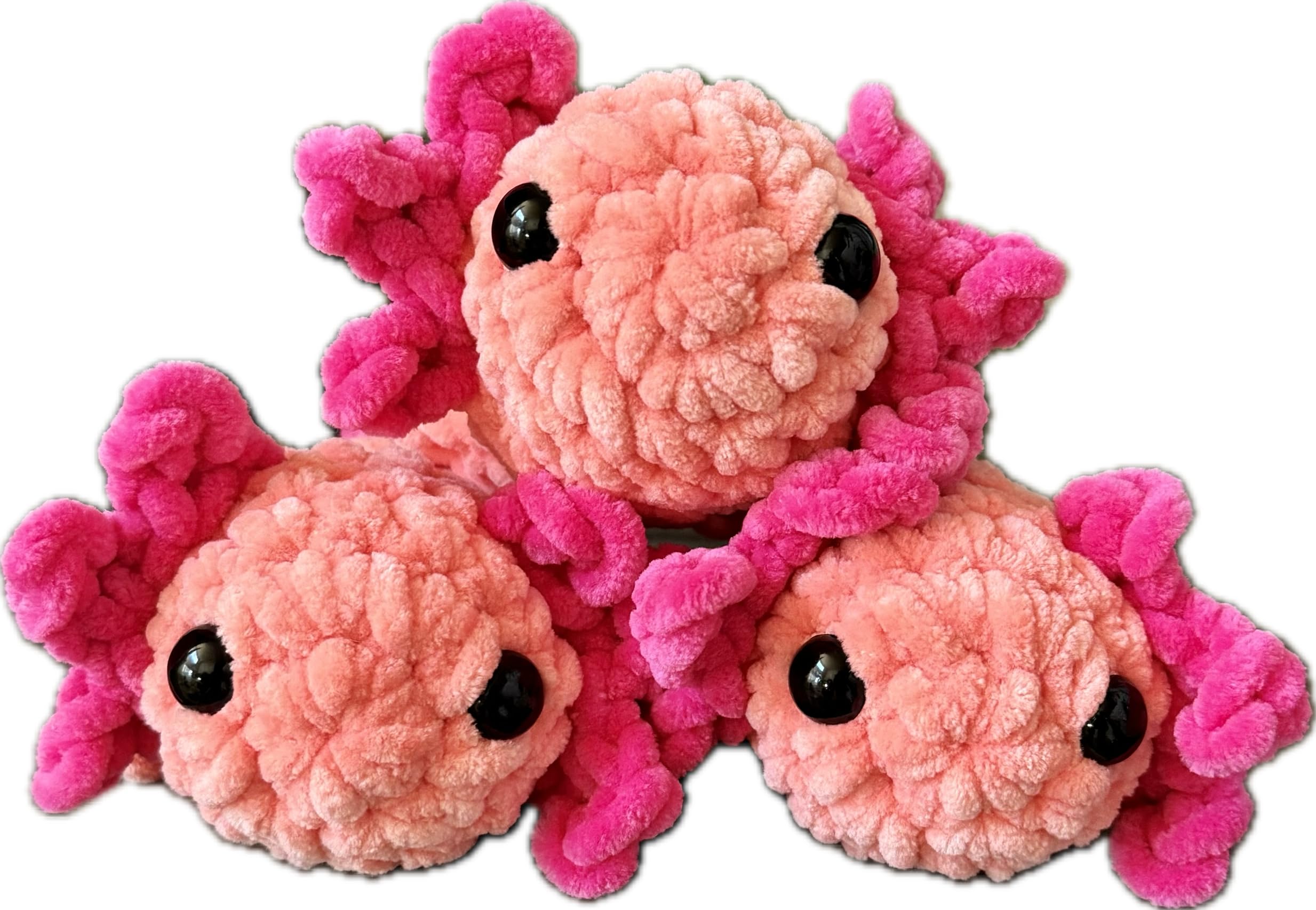 Adorable Axolotl Plush Toy - Handmade Crochet Amigurumi Stuffed Animal (Small) - Perfect Gift for Kids, Animal Lovers & Home Decor