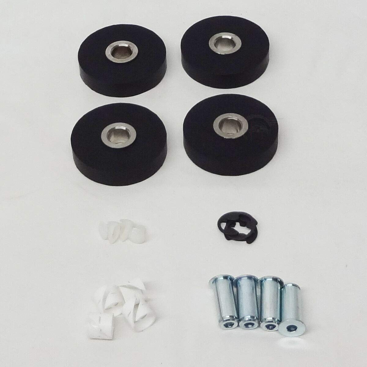 Walomes 4 Rotary Lift SB700005 Plastic Jack Roller Wheels - Replacement Wheels for Rolling Jacks & Bridge Jacks - Heavy Duty Garage Equipment for Automotive Repair & Maintenance