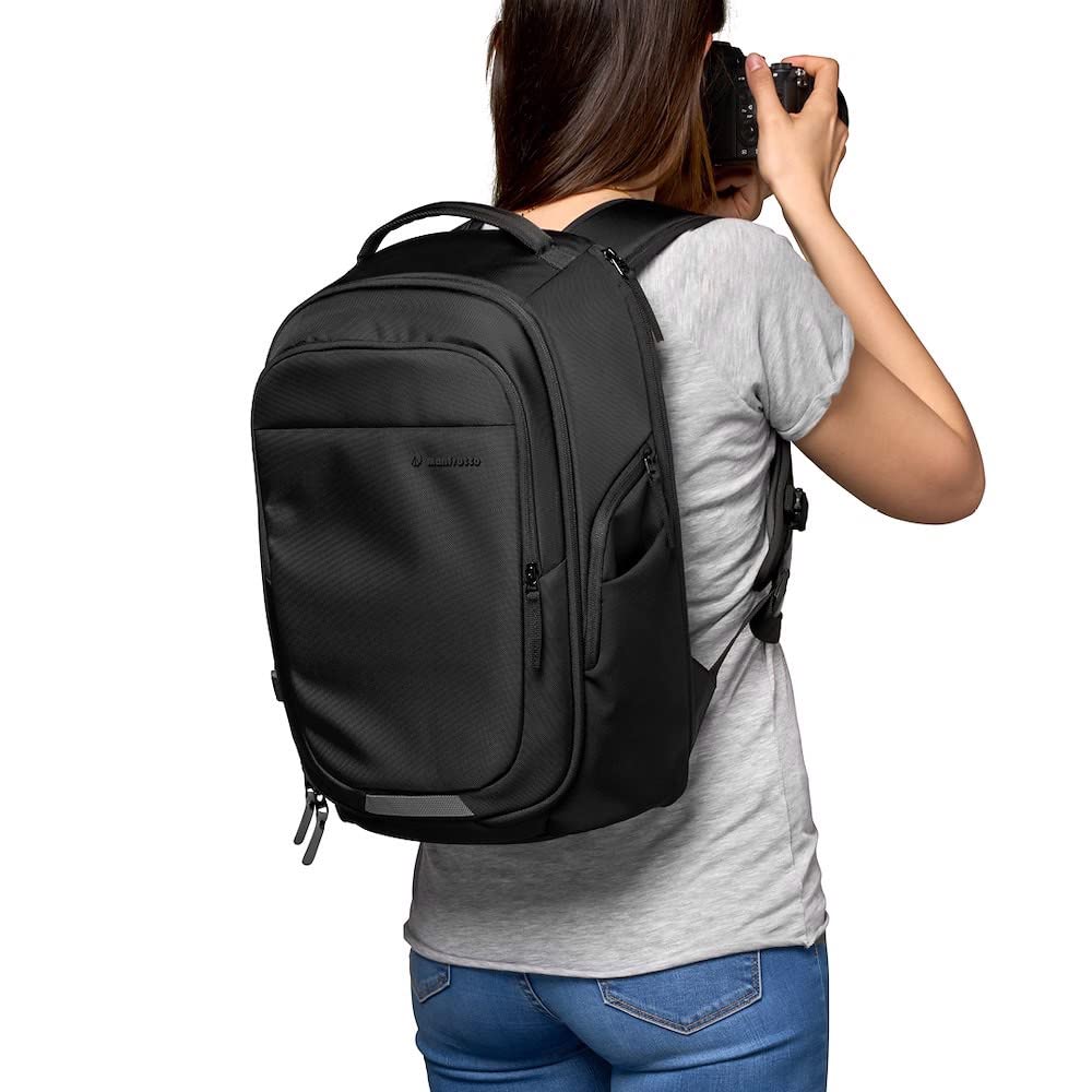 Manfrotto Advanced Gear III Camera Backpack - DSLR/Mirrorless Camera Case with Laptop Compartment, Adjustable Padded Dividers & Tripod Mount - Perfect for Travel, Hiking and Professional Photography