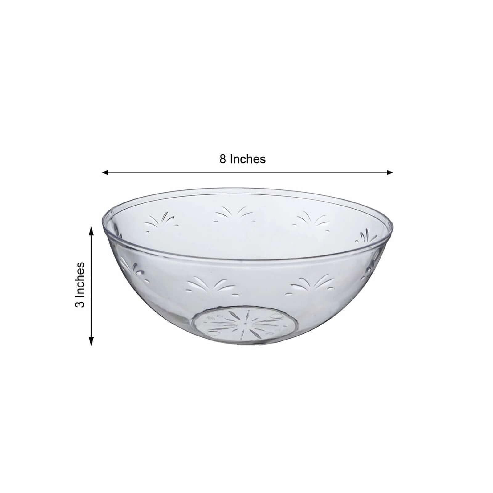Efavormart 20-Pack Clear Round 32oz Disposable Plastic Salad Bowls - Bulk Party Tableware for Wedding, Banquet, Catering & Events - Perfect for Salads, Snacks, Desserts & Food Display