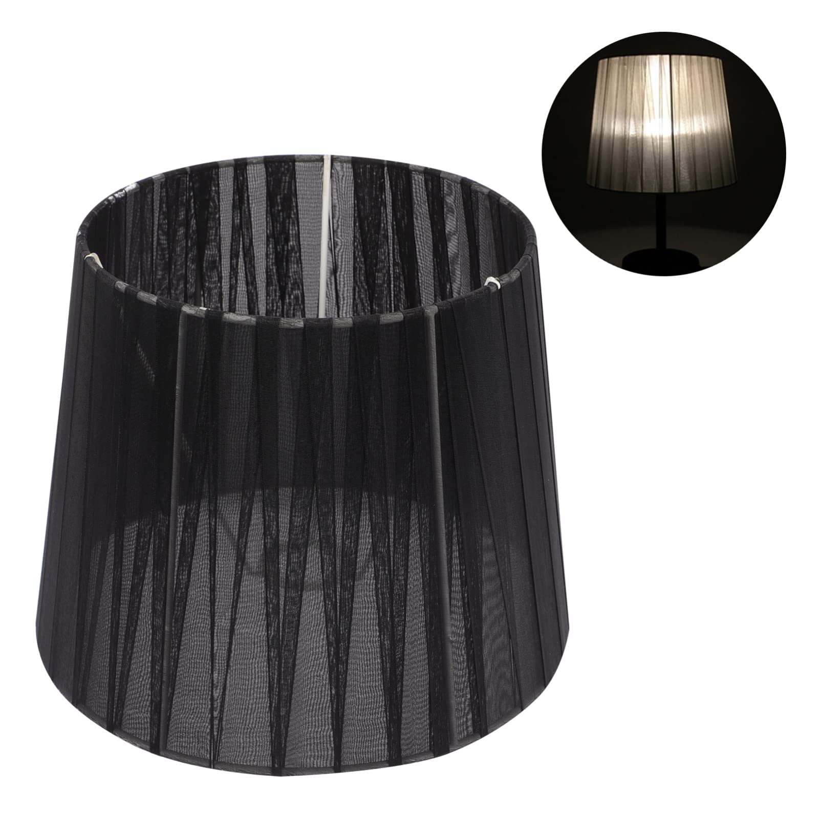 Simple Fabric Lamp Shade - Small Barrel Clip-On Lampshade for Table & Floor Lamps | Perfect for Bedroom, Living Room & Office Lighting Decor