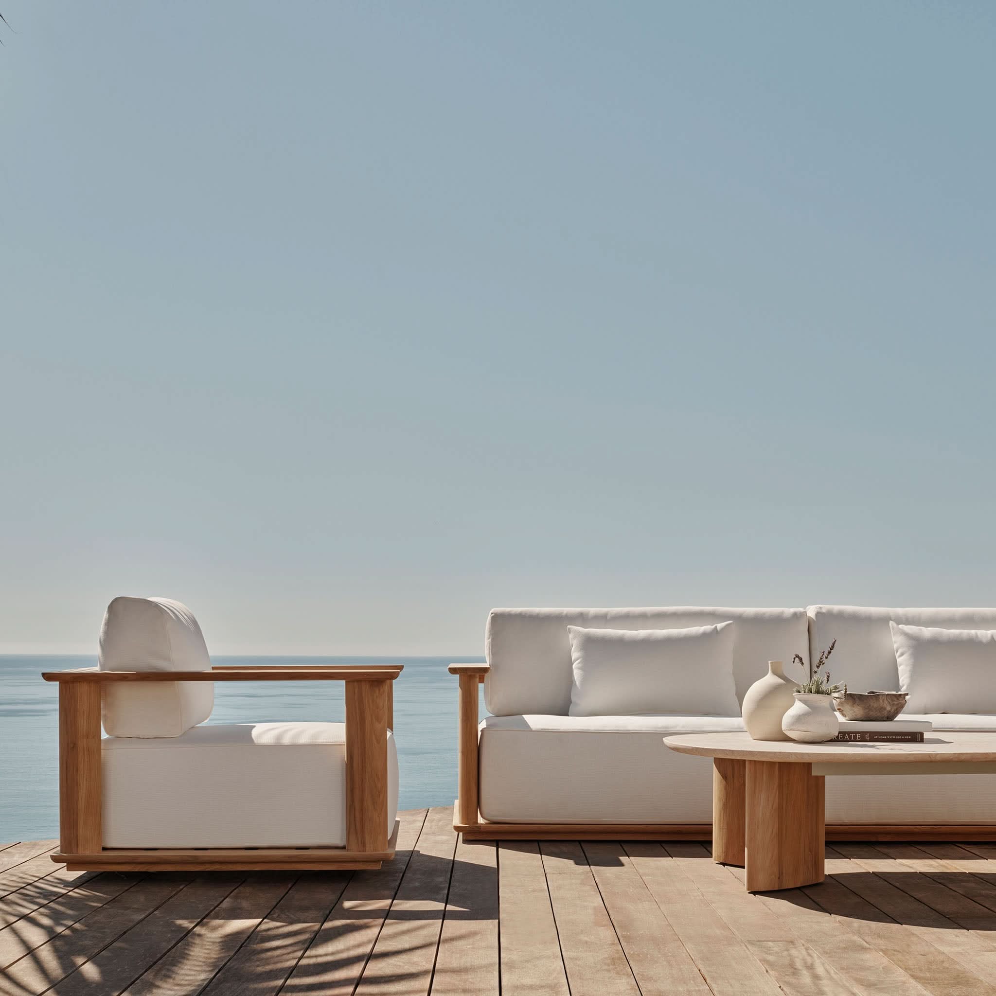 Premium Newport Teak Outdoor Sofa Set - 108