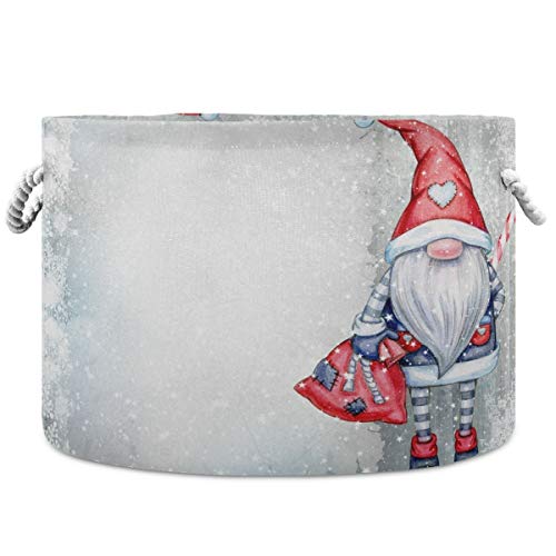 Large Storage Basket for Toys, Blankets & Laundry - Christmas Winter Gnome Decor, Home Organization & Pet Toy Storage - Perfect for Nursery, Living Room & Bedroom