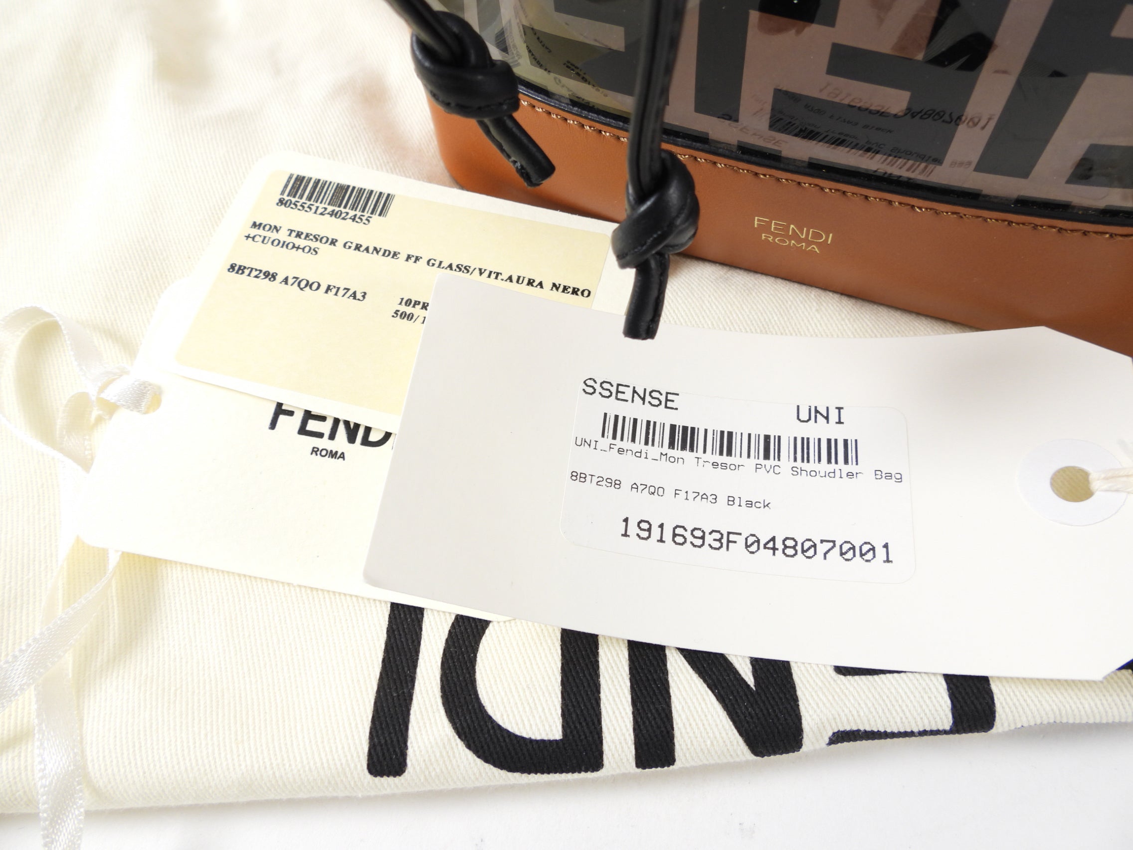 Fendi Mon Tresor Bucket Bag - Large PVC Zucca & Tan Leather Tote for Women | Fashionable Handbag for Work, Travel & Everyday Use