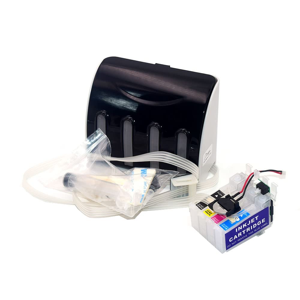 Printer Replacement Parts - 133 T1331-T1334 CISS System Compatible with Epson T12 T22 TX120 NX125 TX129 TX420W TX235 TX430W TX130 TX320F TX325F Printers with ARC Chip | Continuous Ink Supply System for Home & Office Printing