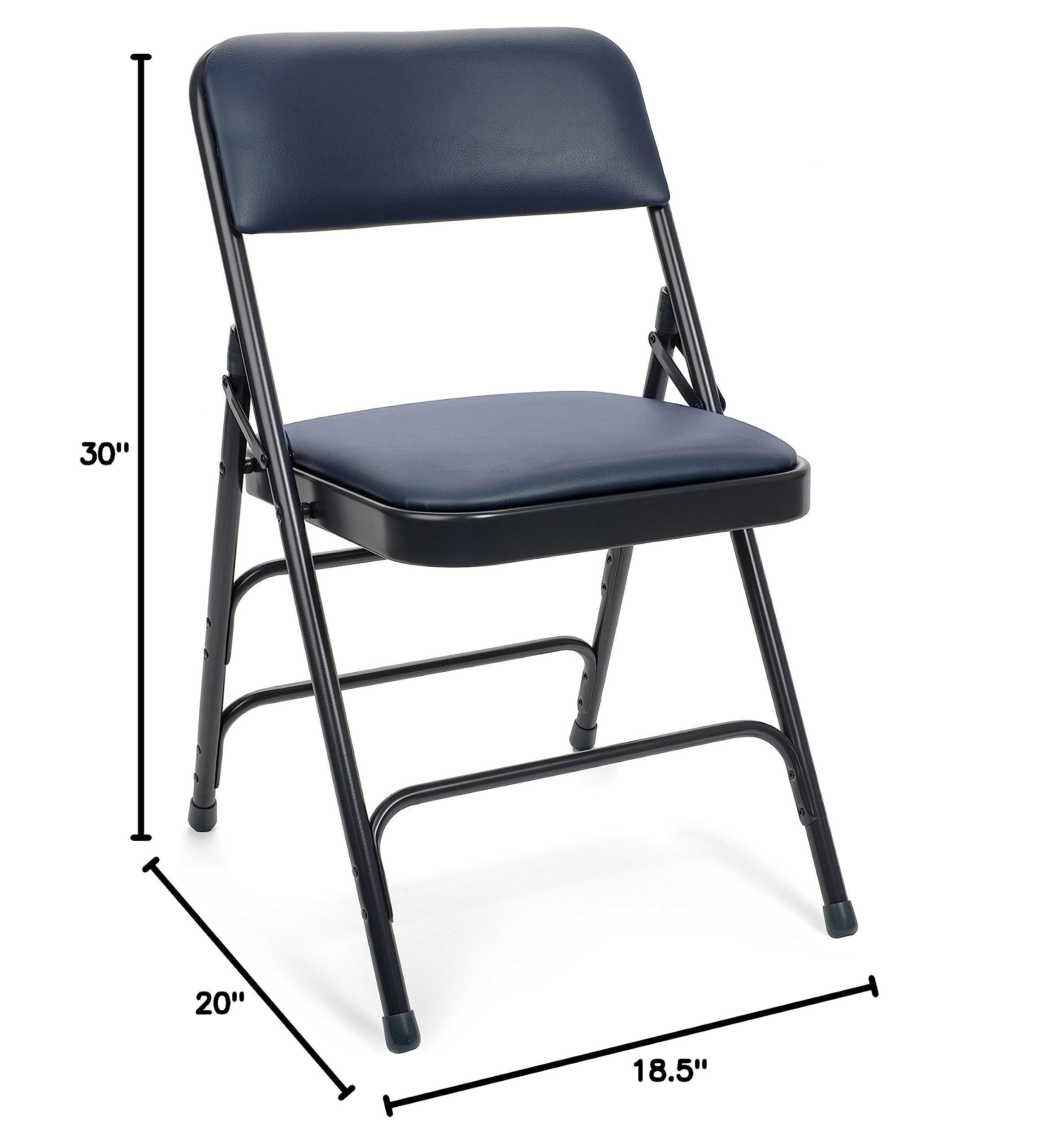Heavy Duty Vinyl Upholstered Folding Chairs (4 Pack) - 1.25