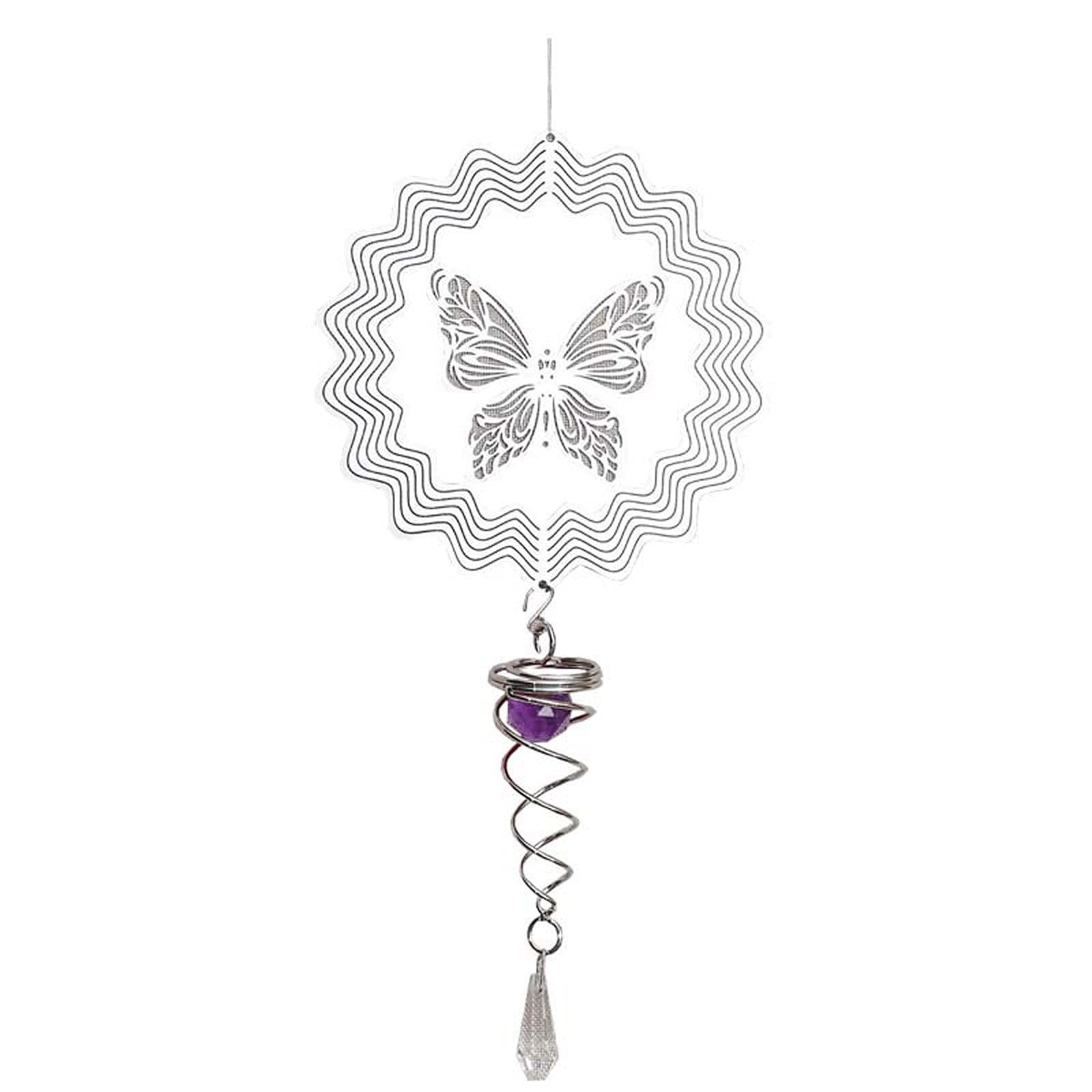 Owl Garden Decor - 3D Stainless Steel Wind Spinner for Indoor Outdoor Home Decor, Kitchen & Yard Ornament - Perfect for Patio, Lawn, and Garden Decoration