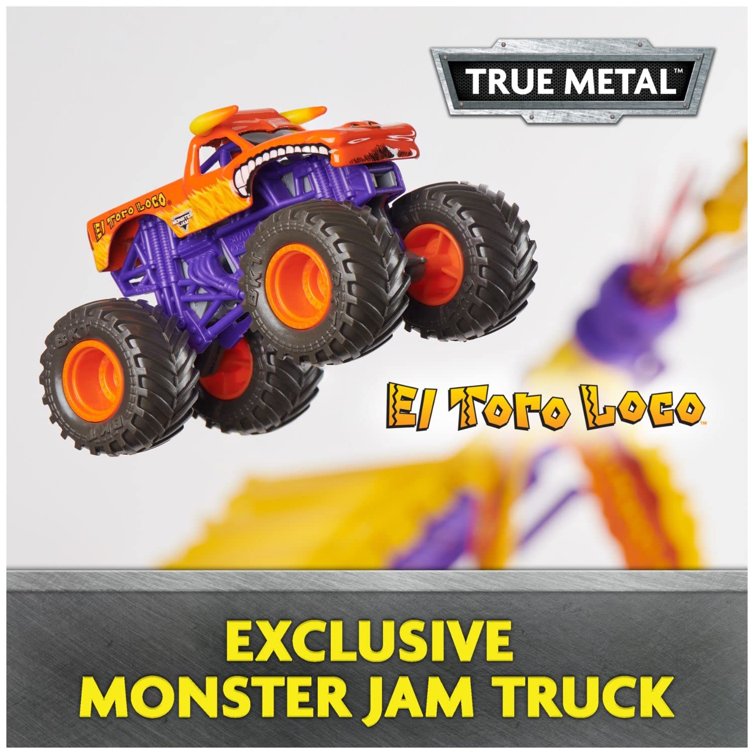 Monster Jam El Toro Loco Big Air Challenge Playset - 1:64 Scale Monster Truck Toy with 20+ Inch Ramp | Exclusive Die-Cast Vehicle | STEM Learning Gift for Boys & Girls Ages 3+ | Birthday & Christmas Present for Kids Who Love Stunt Shows & Racing Games