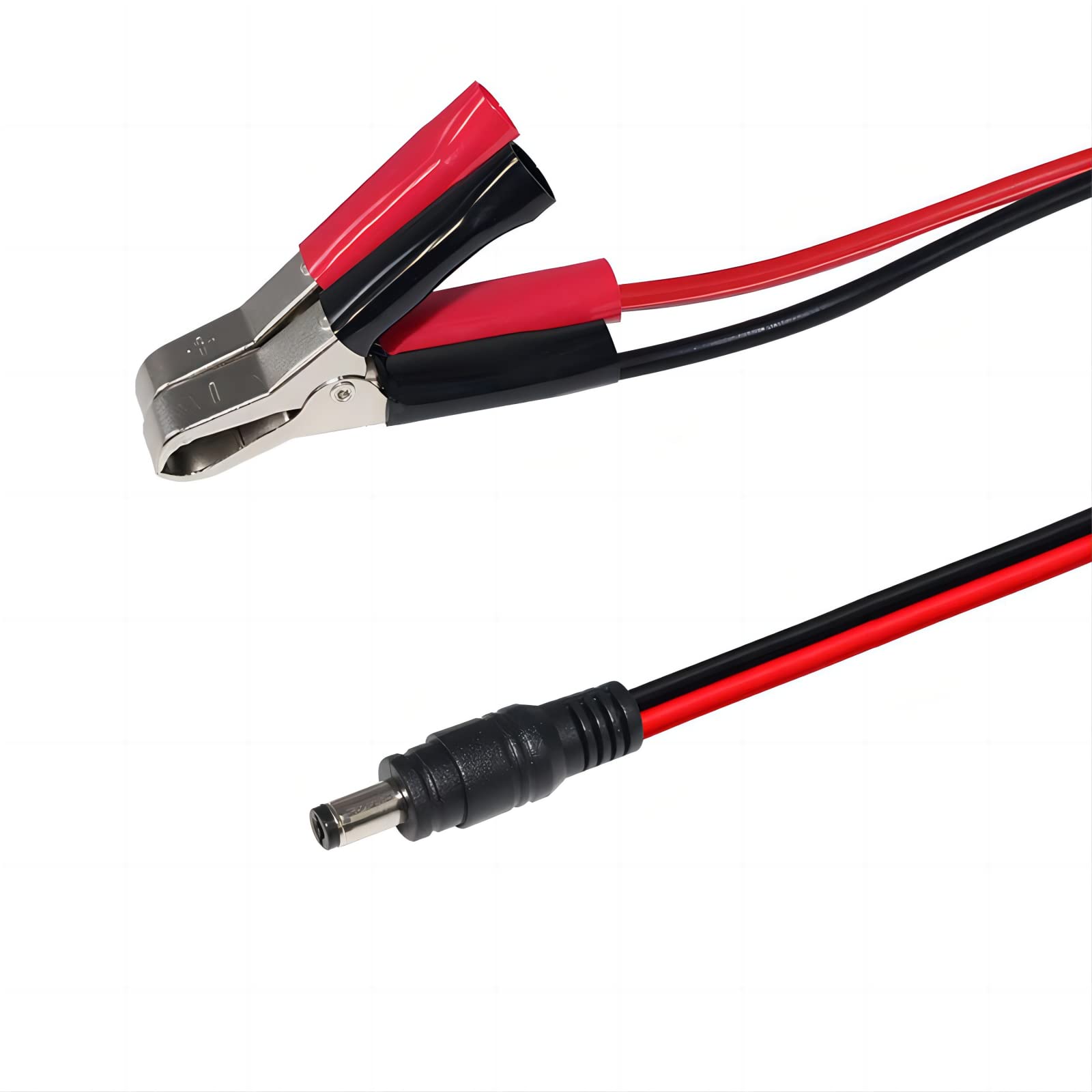 KUNCAN DC 5.5x2.1mm Male to Alligator Clips 12V Battery Charger Cable - 5FT Heavy Duty Extension Cord for Car Battery Charging, Power Supply, Auto Accessories & DIY Electronics Projects