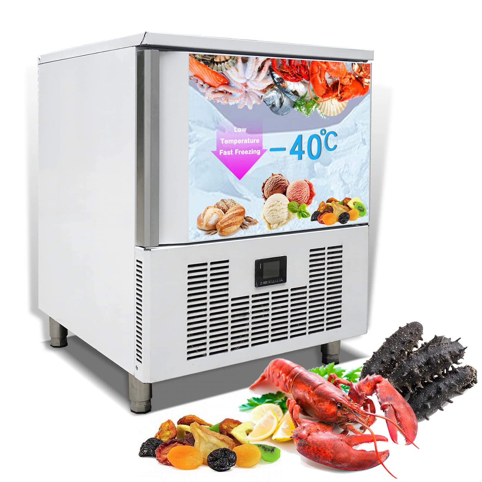 Kolice Commercial 5-Tray Blast Chiller & Freezer -40°F, Deep Freezer for Pastry, Ice Cream, Chicken, Fish & Dessert | Perfect for Bakeries, Restaurants & Catering Businesses