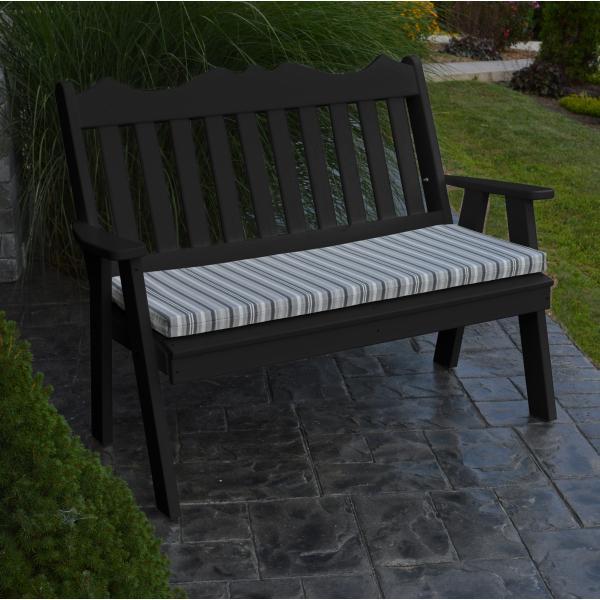 Poly Royal English Garden Bench - Durable Outdoor Patio Furniture for Garden, Yard, and Park - Perfect for Relaxing, Decorating, and Entertaining Guests