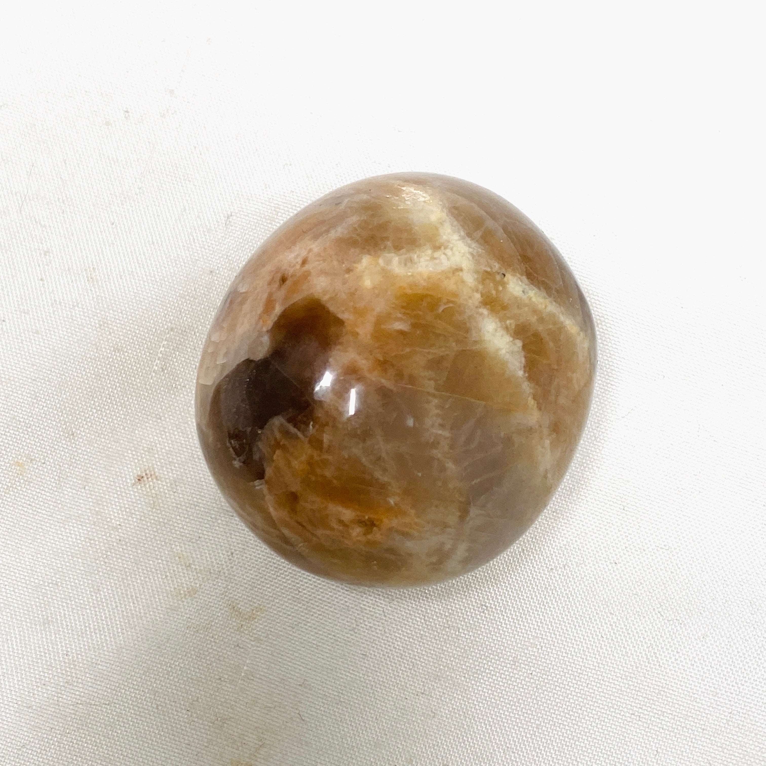 Natural Peach Moonstone Palm Stone - Healing Crystal for Stress Relief & Meditation - Perfect for Reiki, Yoga & Spiritual Practices