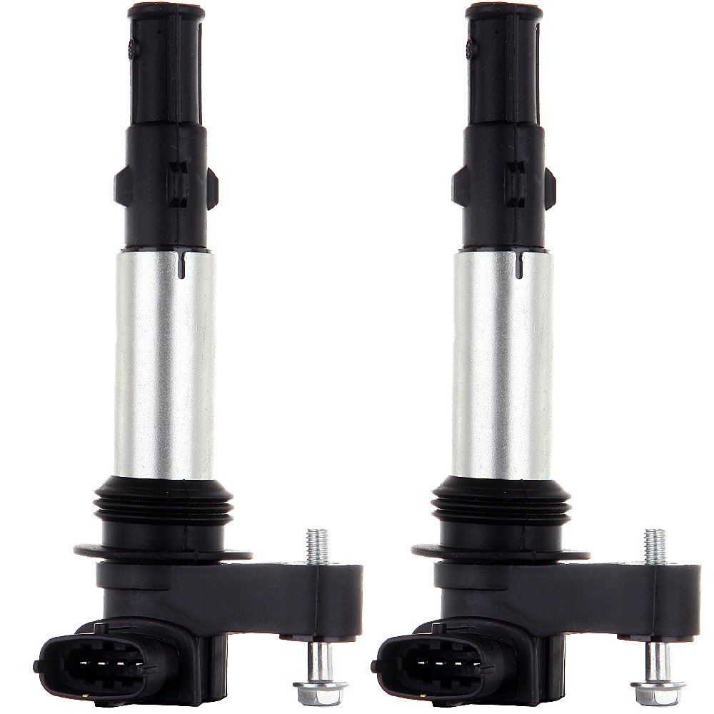2-Pack Ignition Coil Replacement for Buick Cadillac Chevy GMC Saab Saturn 2004-2009 Vehicles - Compatible with OE UF375 - Improves Engine Performance & Fuel Efficiency