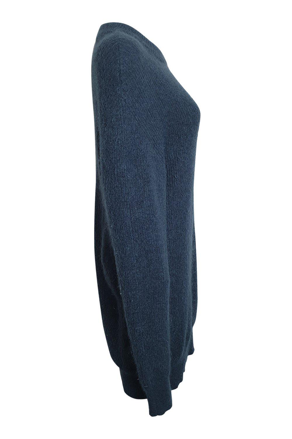 ACNE STUDIOS Blue Mohair Wool Blend Visa Jumper Dress (Large) - Cozy Winter Knitwear for Women, Perfect for Holiday Parties & Casual Outings