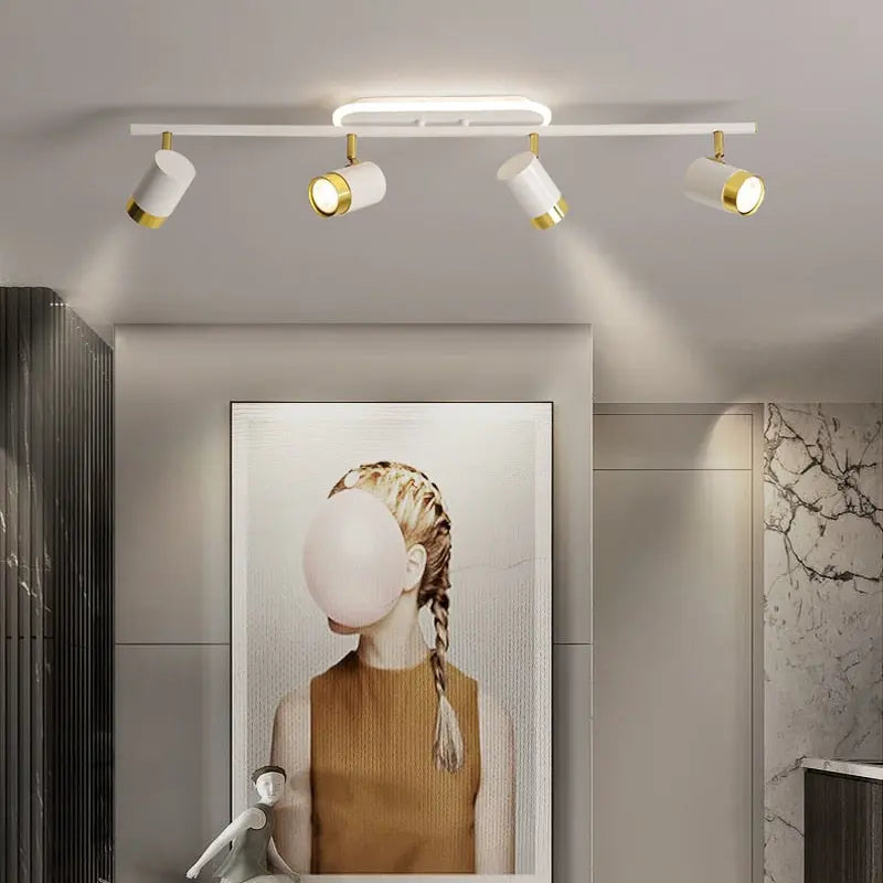 Modern Cassandra Track Lighting Kit for Living Room - Adjustable Ceiling Light Fixture with Dimmable LED Bulbs - Perfect for Home, Office, and Restaurant Lighting Decor