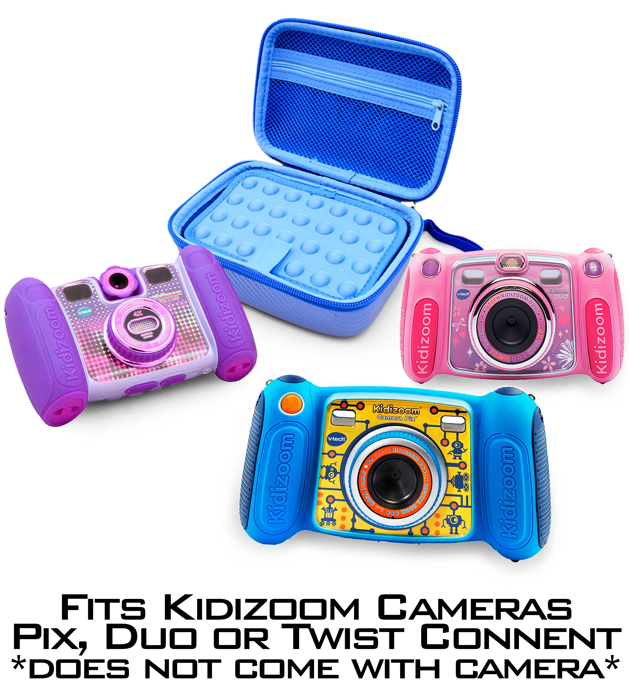 CASEMATIX Protective Camera Case for VTech Kidizoom Camera Pix Duo Twist - Durable Travel Storage Pouch for Kids' Digital Cameras - Perfect for School, Travel & Outdoor Adventures