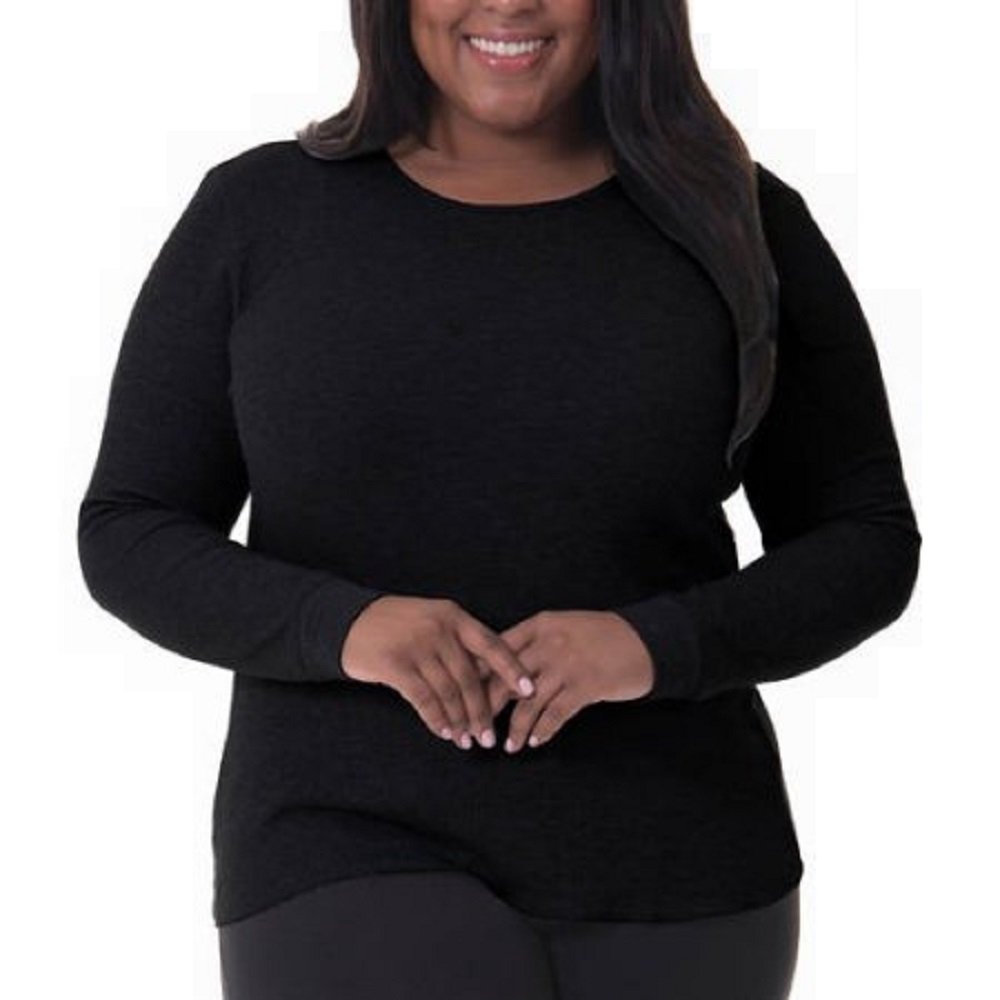 Fruit of the Loom Women's Plus Size Waffle Thermal Crew Top - Cozy Long Sleeve Shirt for Winter, Layering & Casual Outfits