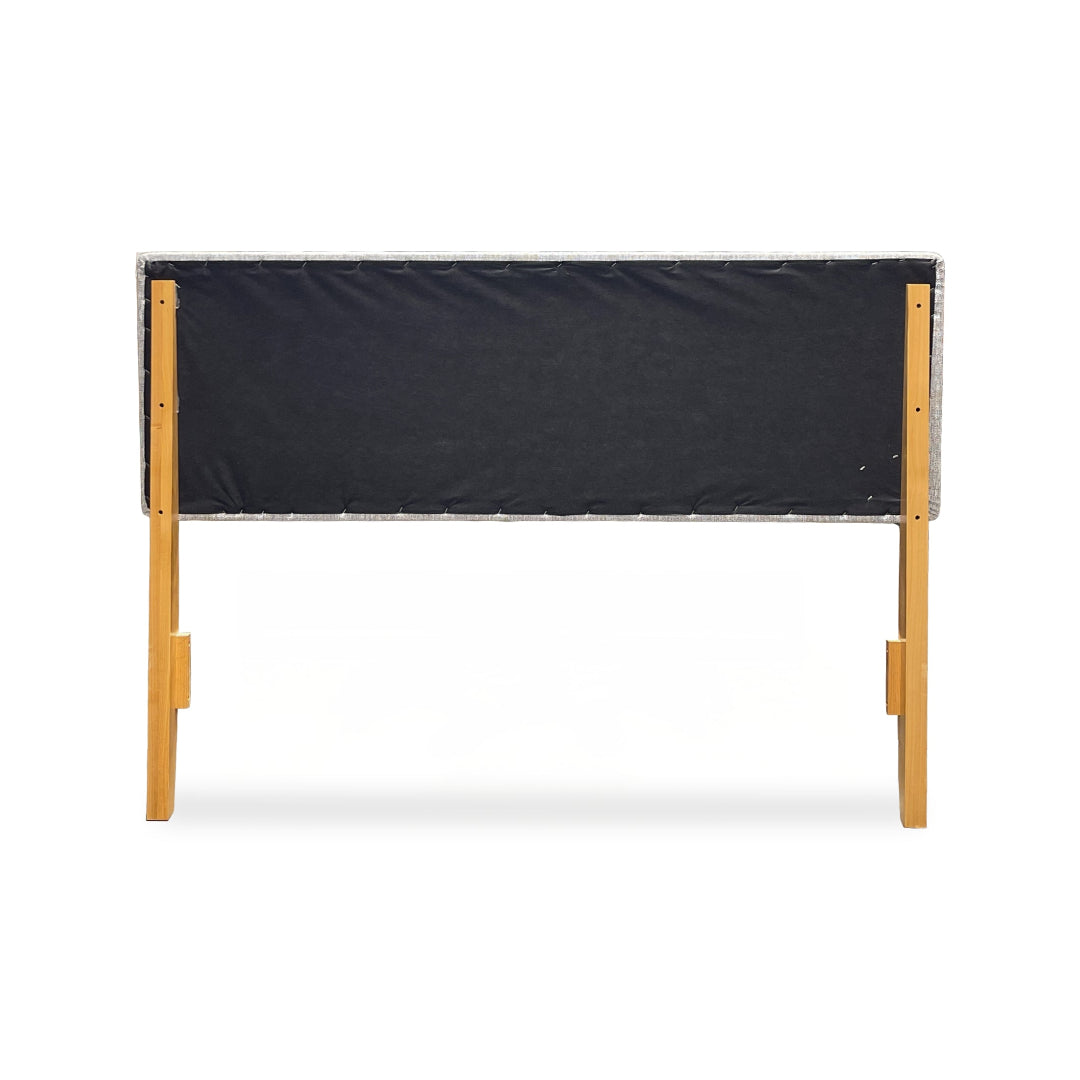 2 West Upholstered Queen Size Headboard in Gray - Modern Bedroom Decor for Master & Guest Rooms