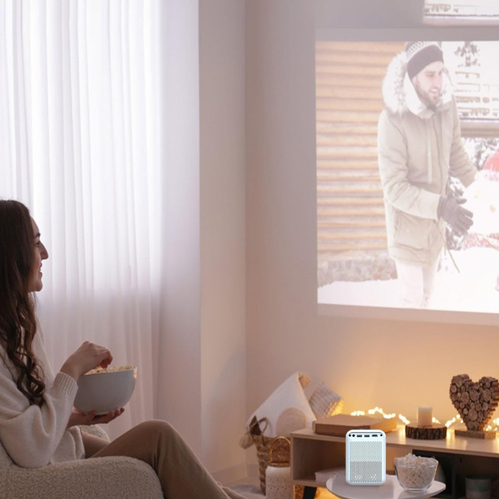IAZE Wireless Projector 1080P HD, WiFi Portable Home Theater Projector with 10000L Brightness, HIFI Speaker & Manual Device Connection - Perfect for Movie Nights, Gaming & Outdoor Entertainment