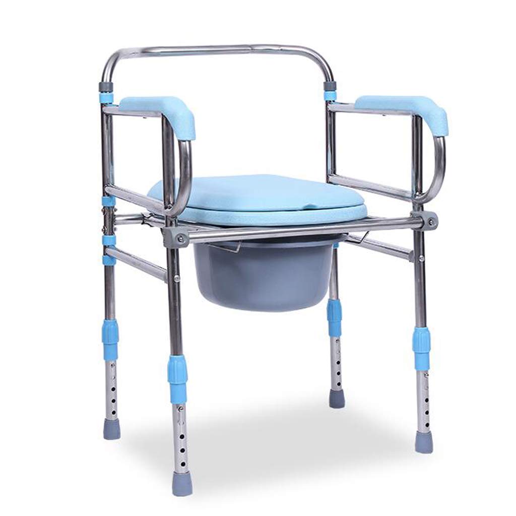 Adjustable Height Medical Toilet Chair - Folding Shower Bench with Extra Wide Steel Frame for Elderly & Disabled Adults | Bedside Commode Seat for Home Care & Bathroom Safety