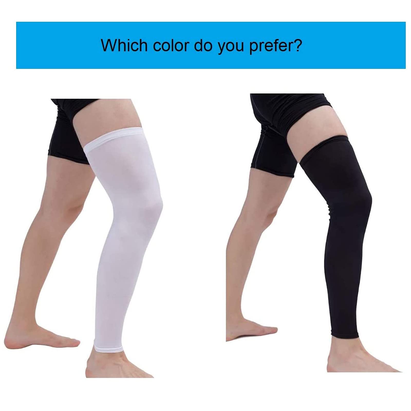 Best Compression Socks for Men & Women - Long Sleeve Support Socks for Calf, Leg & Tibia Pain Relief - Large Size Athletic Socks for Running, Travel & Work