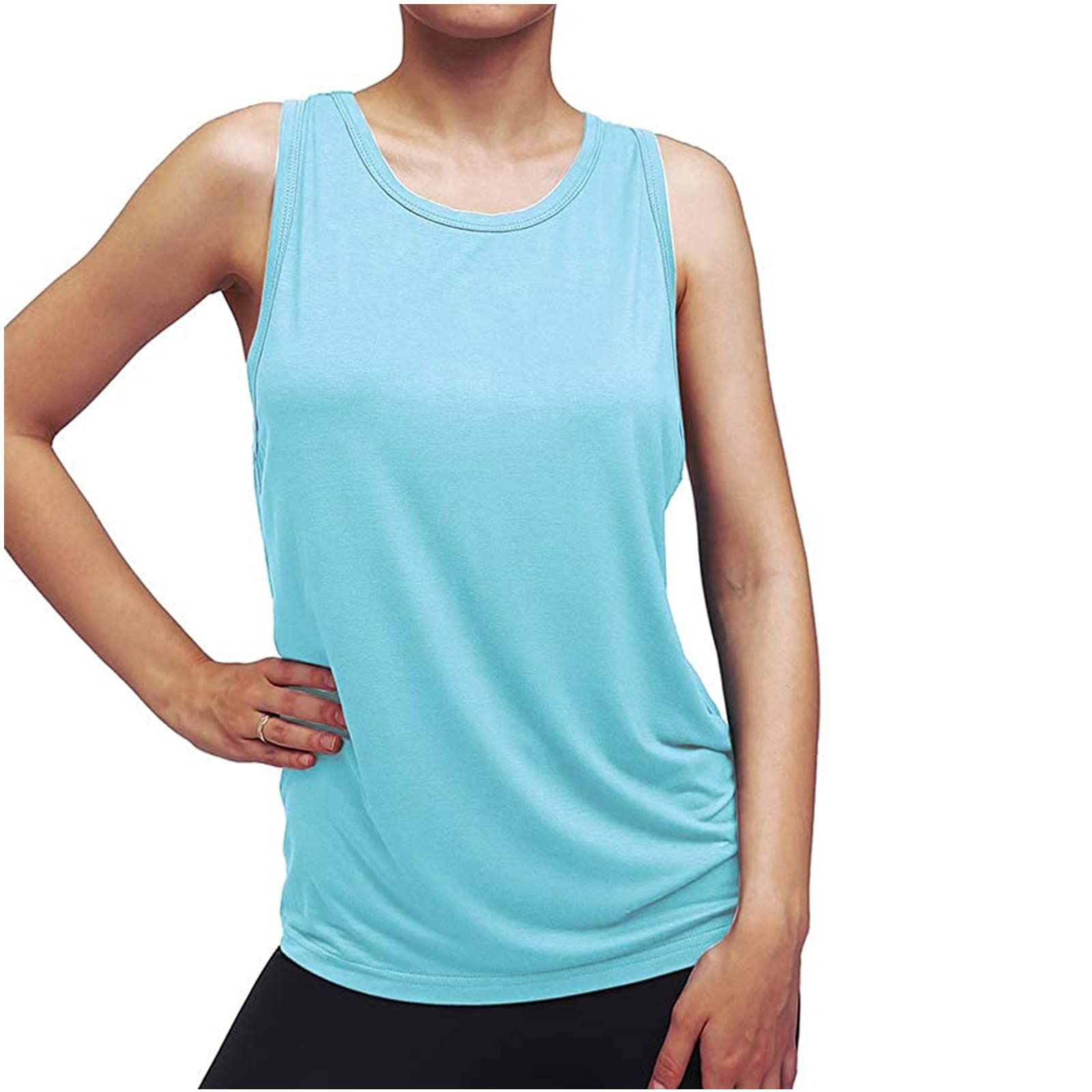 Women's Open Back Workout Tops - Lightweight Sleeveless Yoga Vest for Running & Athletic Wear | Perfect for Gym, Yoga & Outdoor Activities