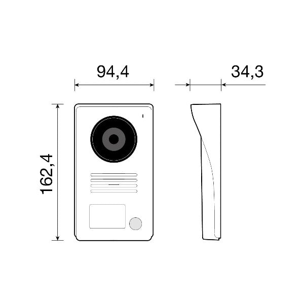 Elvox ELV40921.P1 2-Wire Video Door Station - Non-WiFi Smart Intercom System for Home & Business Security - Perfect for Apartments, Offices, and Gated Communities