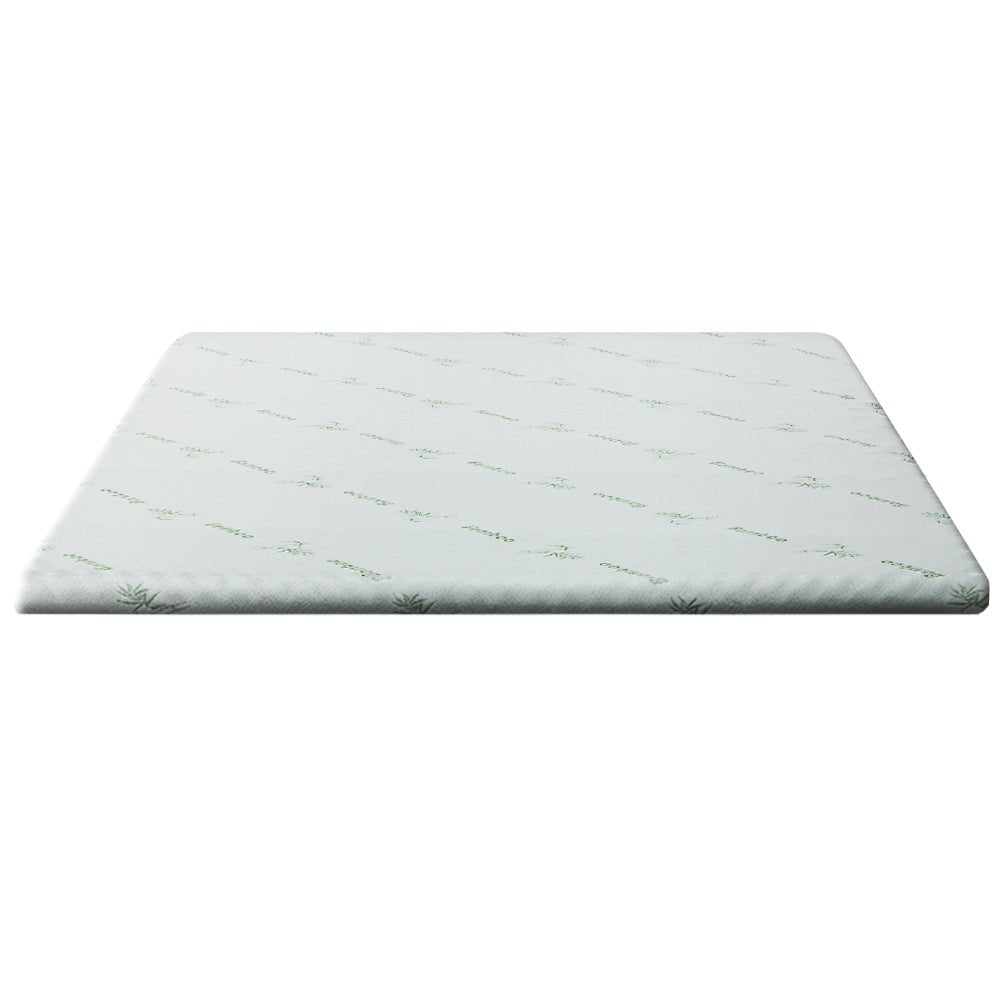 Cool Gel Memory Foam Mattress Topper with Bamboo Cover - 5cm Single Size for Back Pain Relief & Pressure Relief - Perfect for Hot Sleepers, Guest Beds & Dorm Rooms
