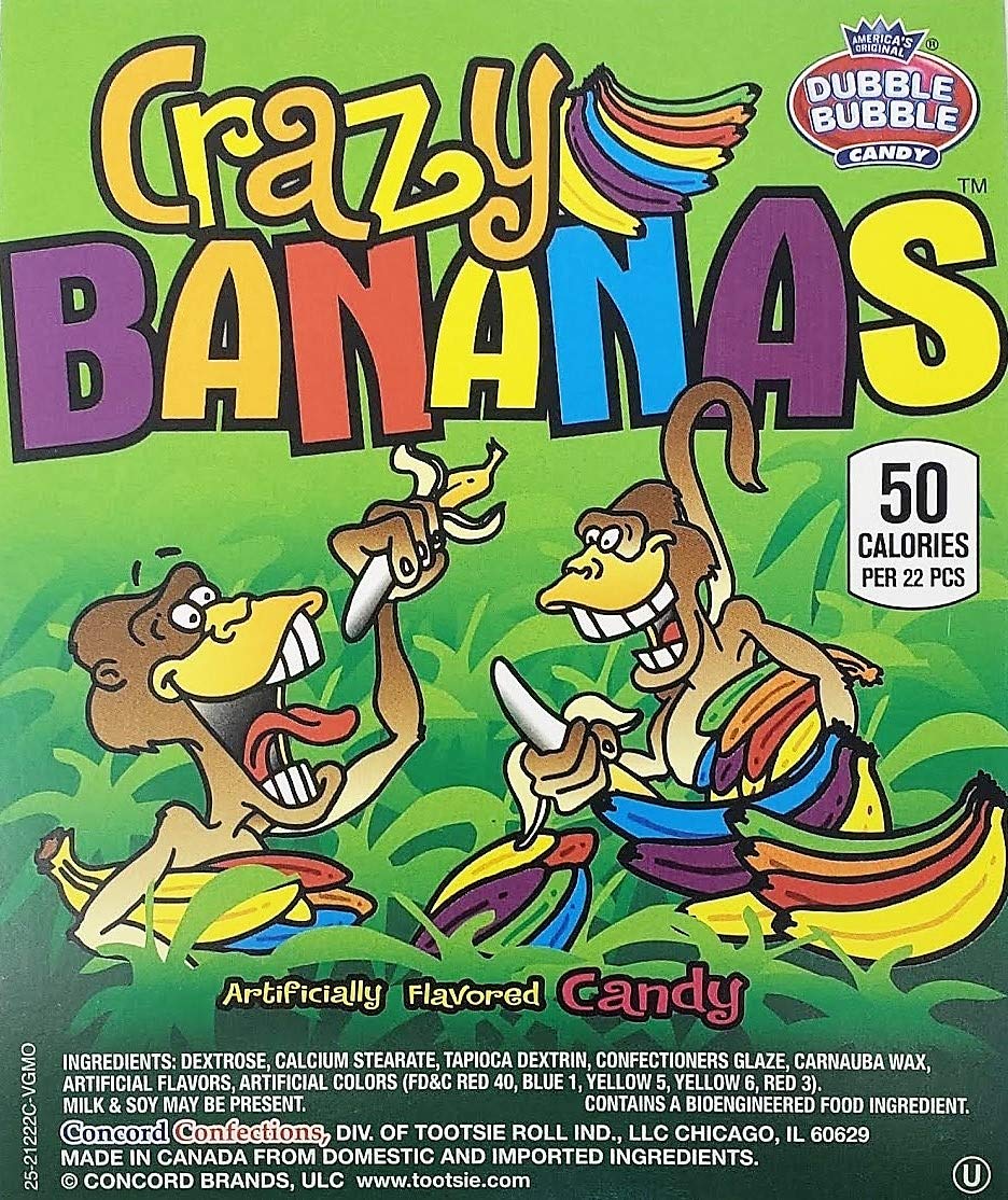 Crazy Bananas Candy 1lb - Bulk Candy for Parties & Gifts