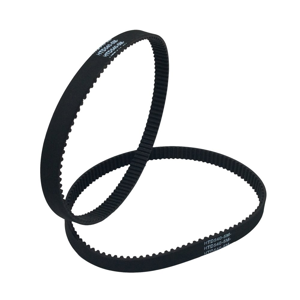 2Pcs HTD 5M Rubber Timing Belts - 265mm Length, 53 Teeth, 15mm Width, Closed-Loop Design for Industrial Machinery, 3D Printers, CNC Machines and Power Transmission Systems