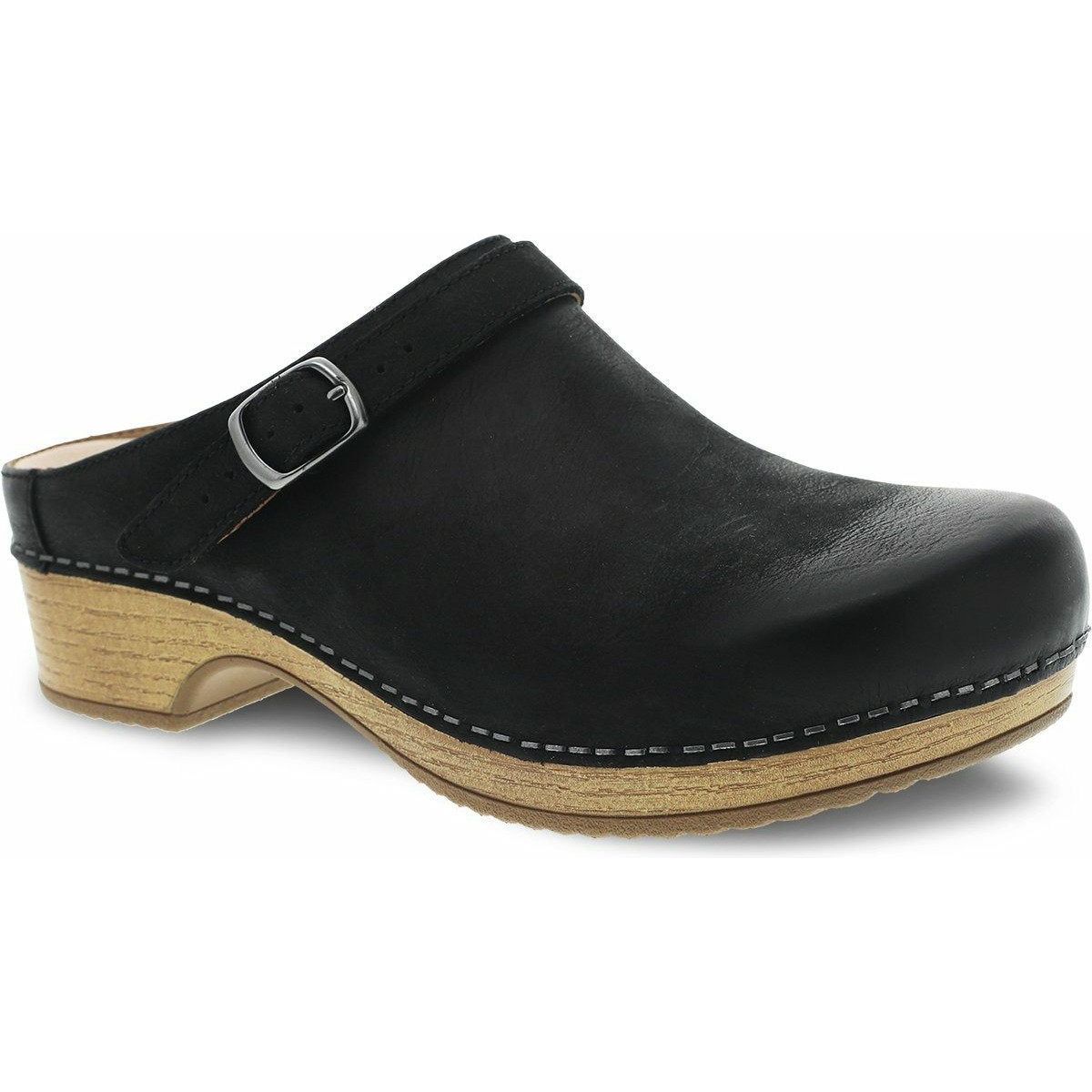 DANSKO Women's Berry Burnished Nubuck Leather Clogs - Comfortable Slip-On Shoes for Nurses, Teachers & Healthcare Workers