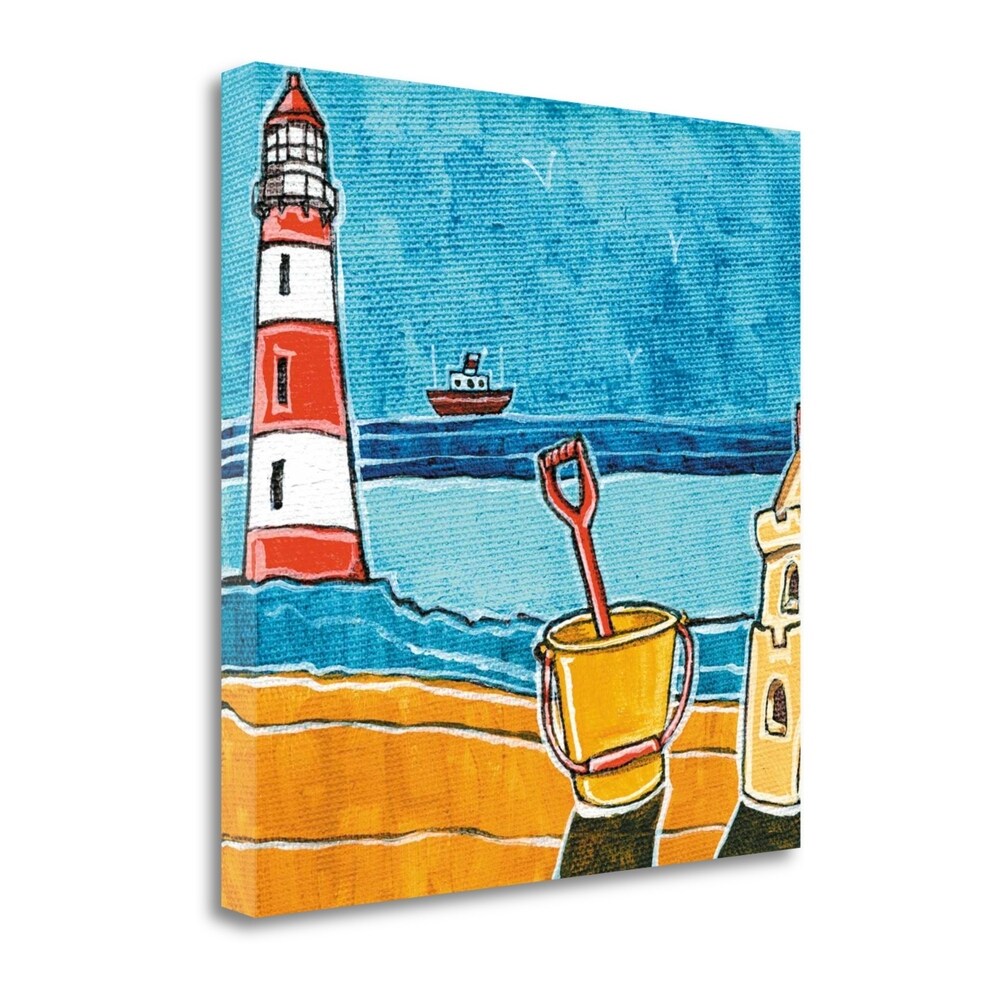 Stuart Roy Beach Scene III Fine Art Giclee Print - Gallery Wrapped Canvas Ready to Hang - Coastal Wall Decor for Living Room, Bedroom & Beach House