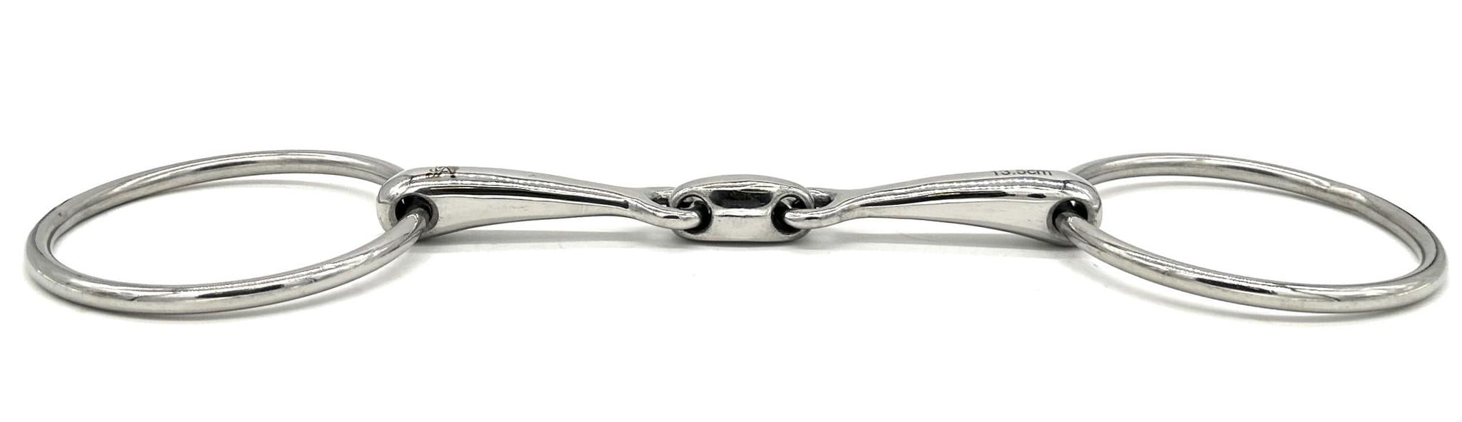 Jake Adams Elliptical Locking Loose Ring Bit - Stainless Steel Horse Bit for Dressage & Training - Secure Fit for Better Control & Comfort