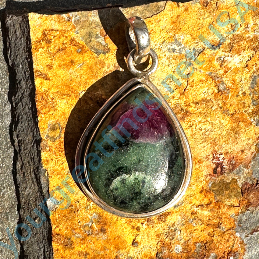 Natural Sterling Silver Ruby Zoisite Pendant Necklace - Handcrafted Gemstone Jewelry for Women - Perfect for Gifts, Weddings & Special Occasions