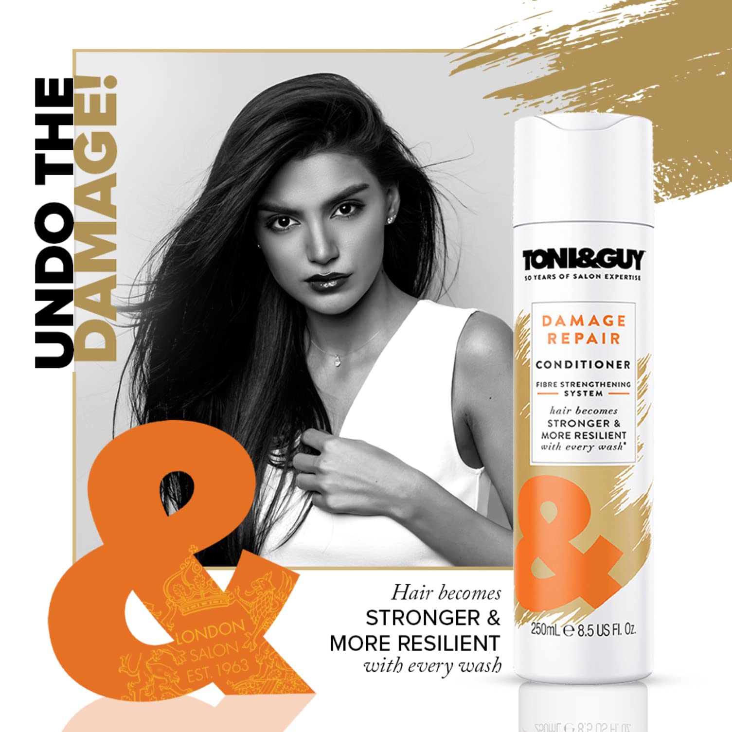 Toni&Guy Repairing Hair Conditioner for Damaged Hair - 8.5 oz | Deep Moisturizing Treatment for Dry, Brittle Hair | Salon-Quality Hair Care at Home