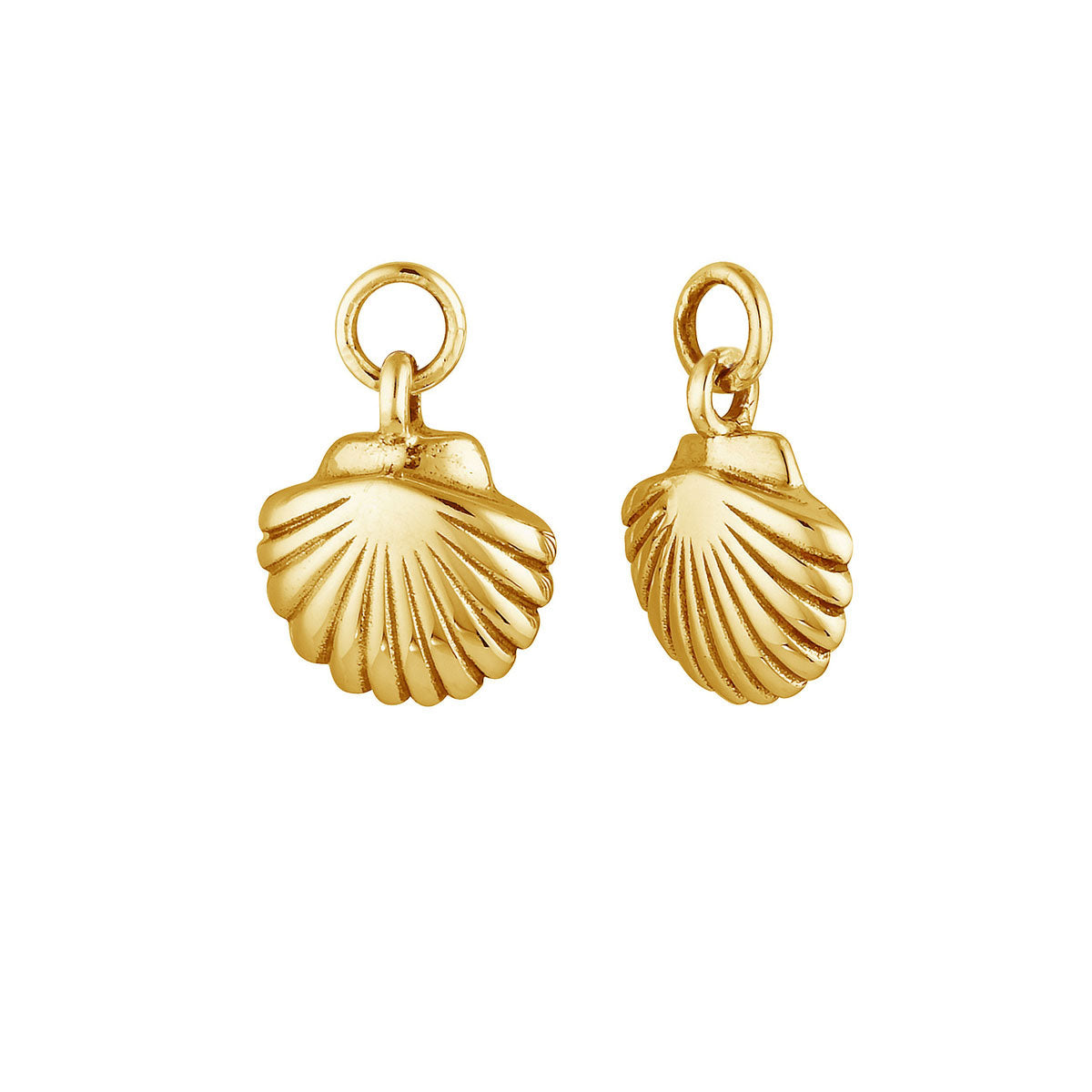 Gold Seashell Charm Earrings for Women - Elegant Beach Jewelry for Summer Vacation & Boho Style Outfits
