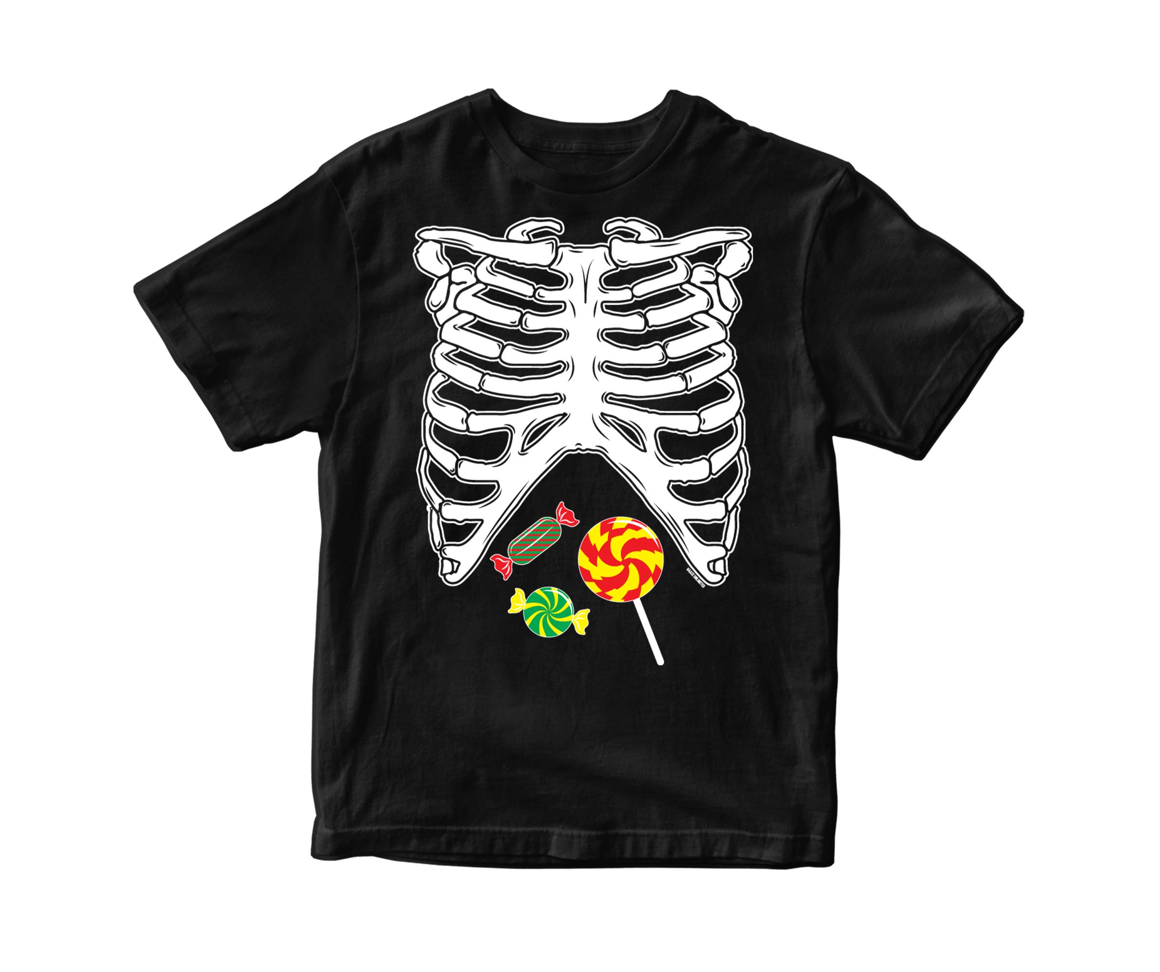 Skeleton Halloween Costume Matching Family T-Shirts - Beer & Pizza Candy Theme for Couples, Kids & Group Outfits - Perfect for Halloween Parties, Trick or Treating & Spooky Family Photos