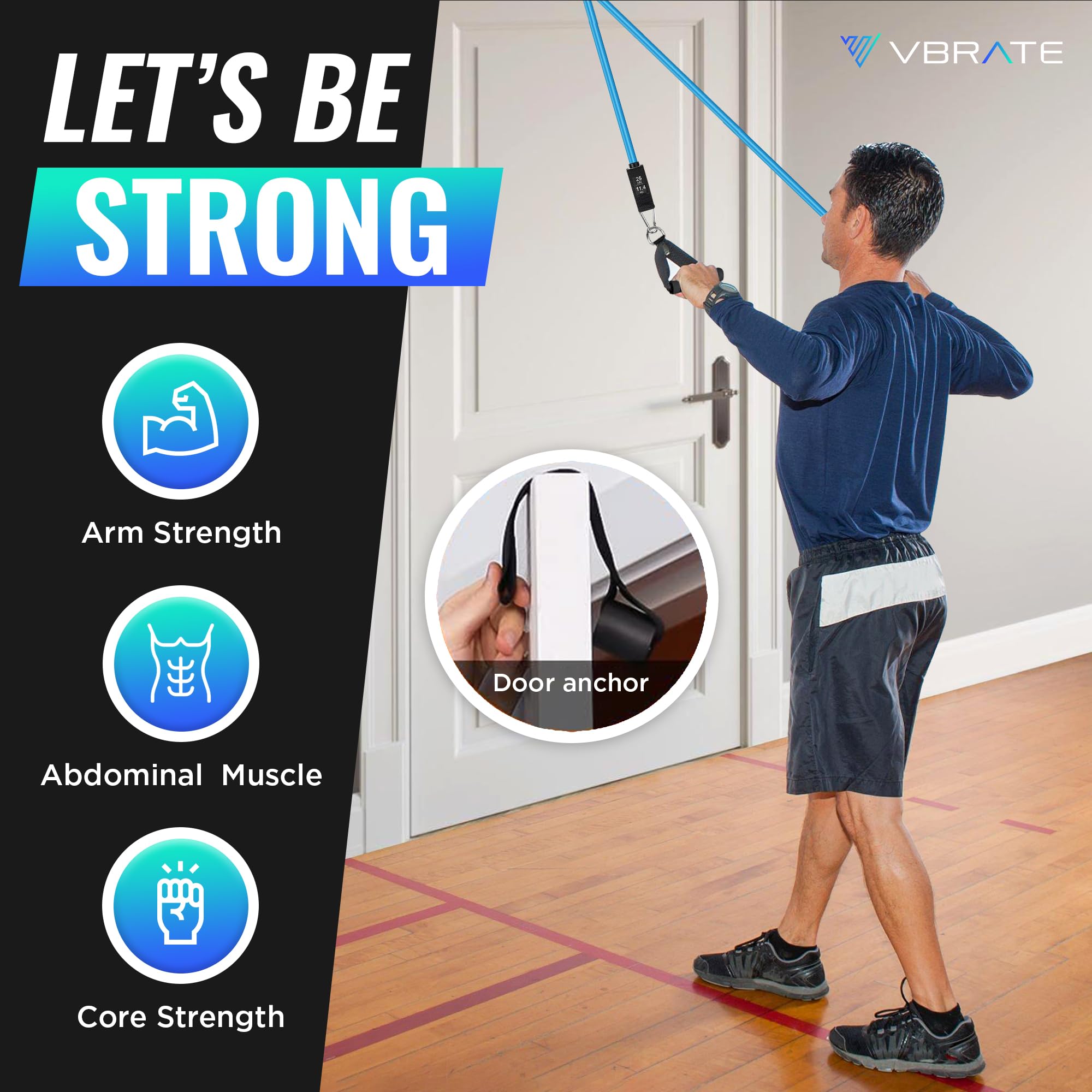 Pilates Bar Kit with 6 Resistance Bands - Heavy Duty Adjustable Yoga Bar for Women & Men, Full Body Workout Equipment for Home Gym, Perfect for Strength Training, Toning & Stretching - Ideal for Home, Office & Travel Fitness