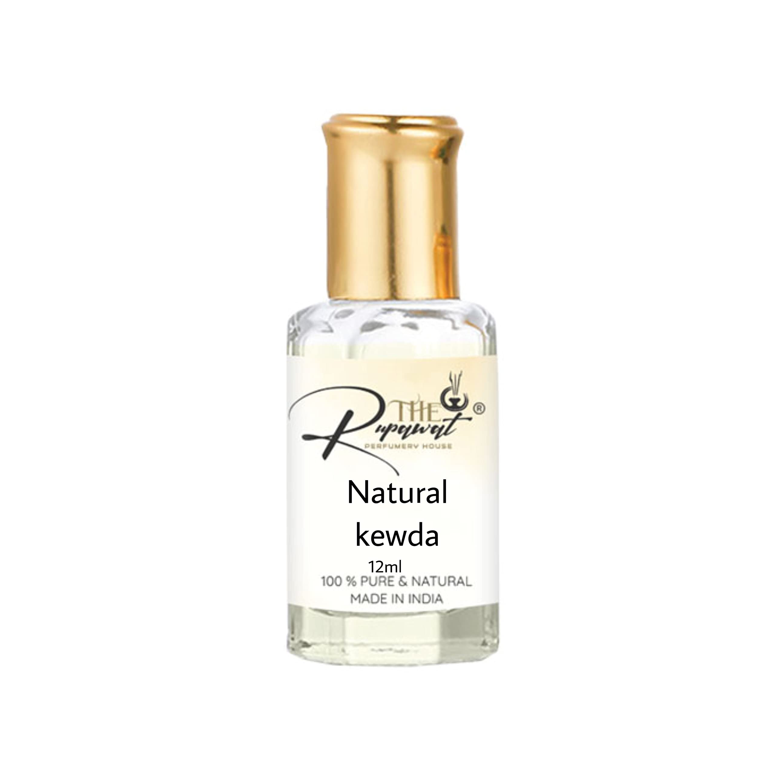 THE RUPAWAT Perfumery House 100% Natural & Alcohol-Free Attar for Men & Women - Long-Lasting Kewda Fragrance (12ml) - Perfect for Daily Wear, Special Occasions & Gift Giving