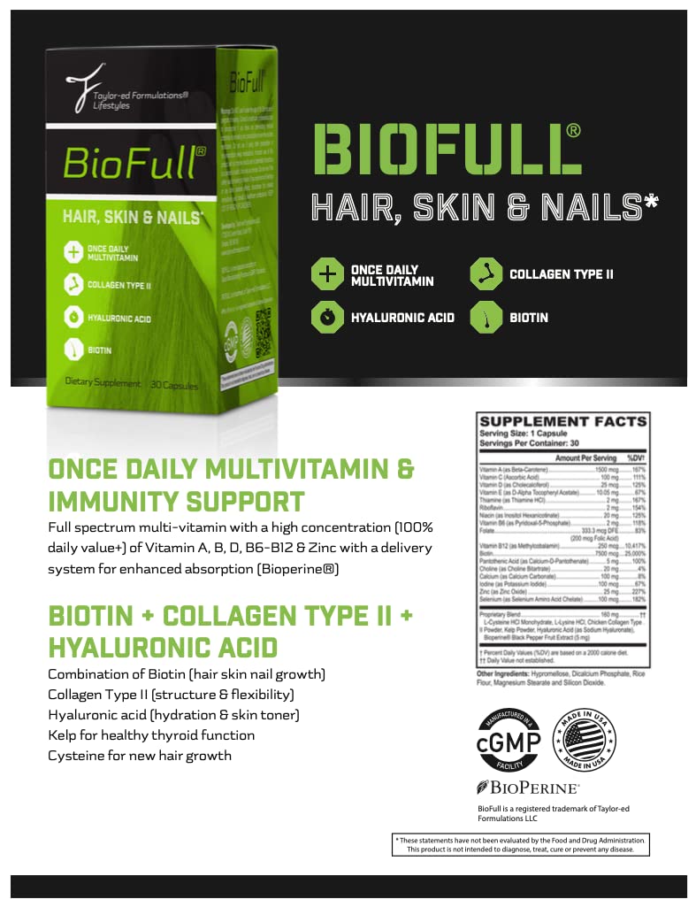 Premium Biotin & Collagen Vitamins for Hair Growth, Skin Health & Strong Nails - Supplement for Women & Men - Supports Healthy Hair, Glowing Skin & Nail Strength - Perfect for Daily Wellness & Beauty Routine