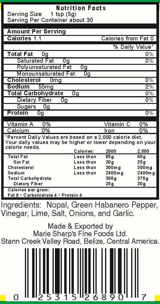 Marie Sharp's Green Habanero Hot Sauce - 5 oz Bottle (Pack of 2) | Spicy & Flavorful Pepper Sauce for Tacos, Wings, Burgers & Mexican Food | Gluten-Free & Vegan Hot Sauce
