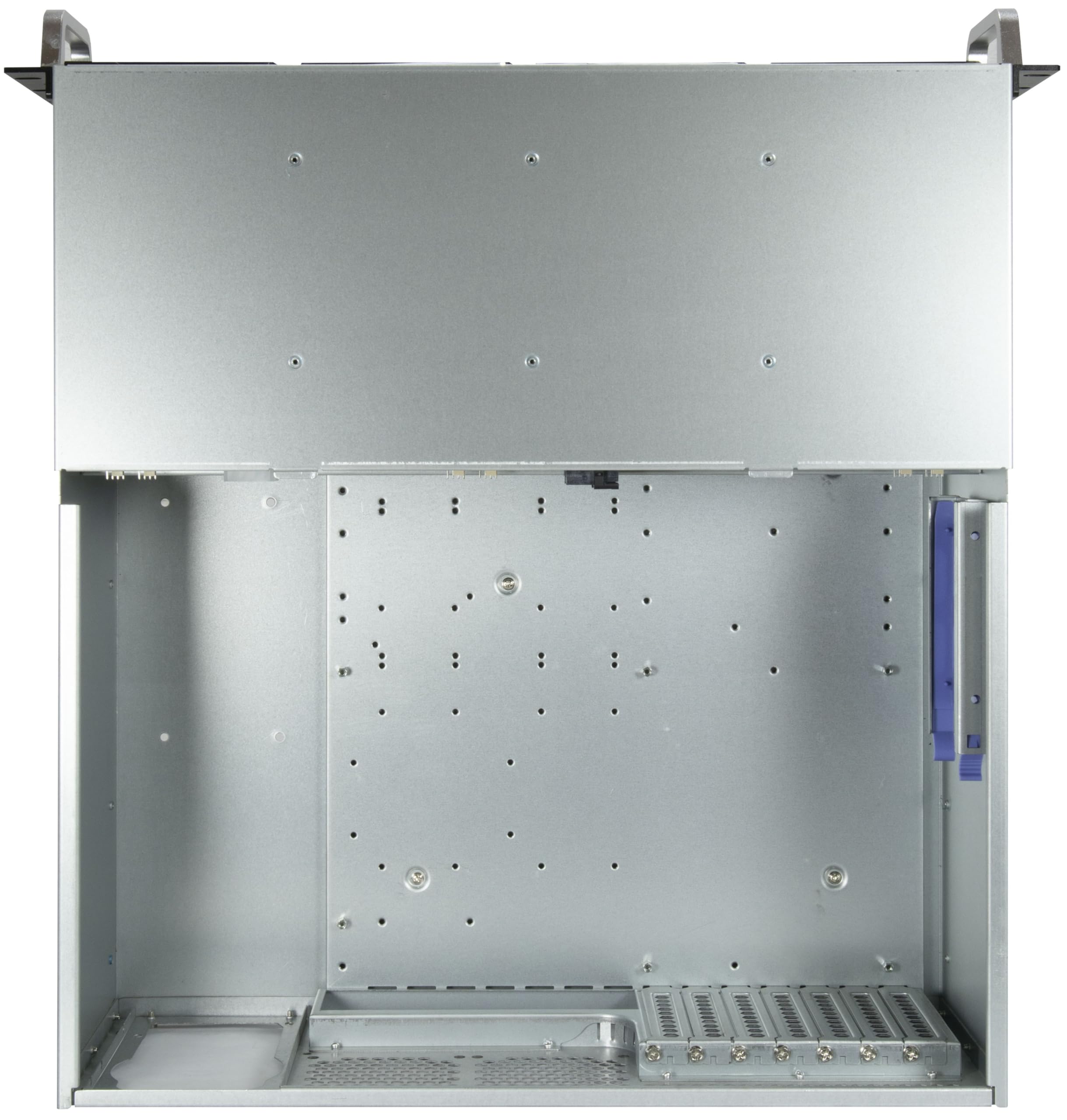 Inter-Tech 4U 8-Bay Hot-Swap Rackmount Storage Enclosure (Model 4708) with 4x 80mm Cooling Fans & Dual SFF-8643 Ports - Perfect for Data Centers, Server Rooms, and Enterprise Storage Solutions
