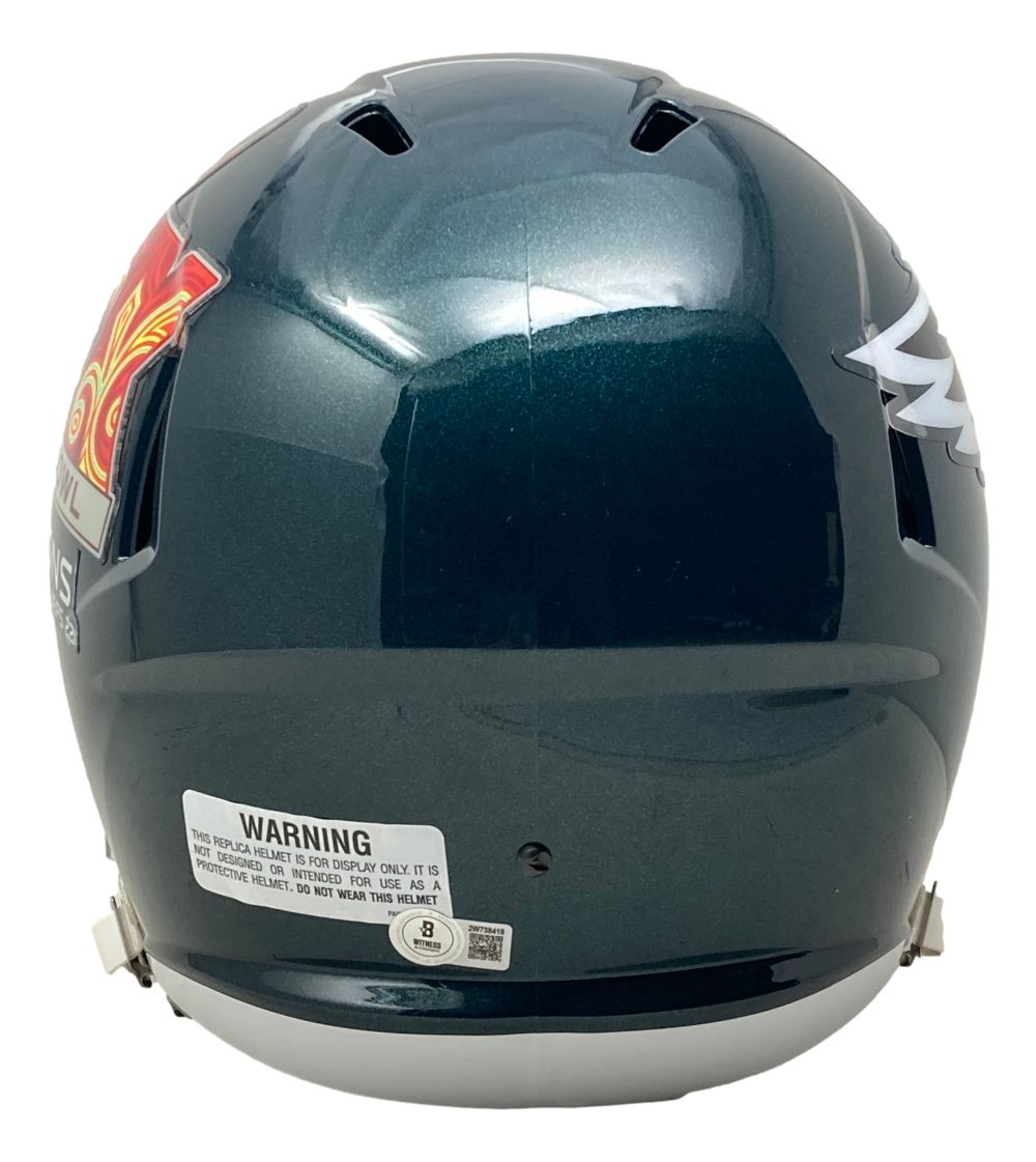 AJ Brown Signed Philadelphia Eagles Super Bowl 59 Replica Speed Football Helmet with Display Case - Perfect for Collectors, Eagles Fans & Sports Memorabilia Displays