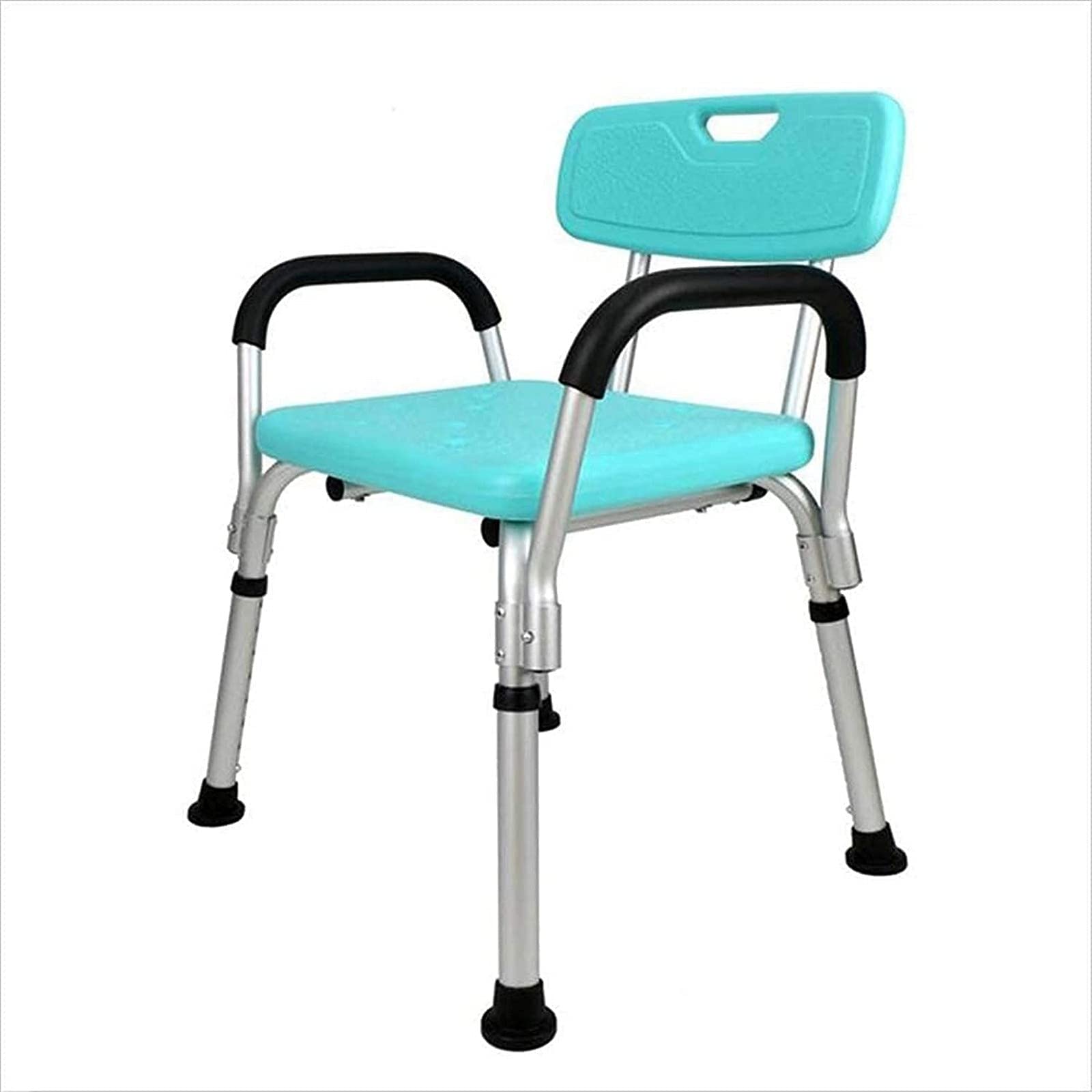 Non-Slip Shower Chair with Backrest & Armrests - Adjustable Bath Stool for Elderly & Disabled - Waterproof Bathroom Seating for Shower Safety - Ideal for Seniors, Post-Surgery Recovery & Handicap Accessibility