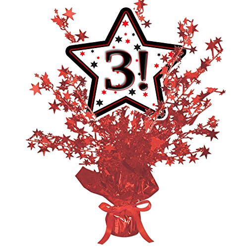 3-Pack Red Star Table Centerpiece Decorations - Perfect for Christmas, Weddings, and Holiday Parties