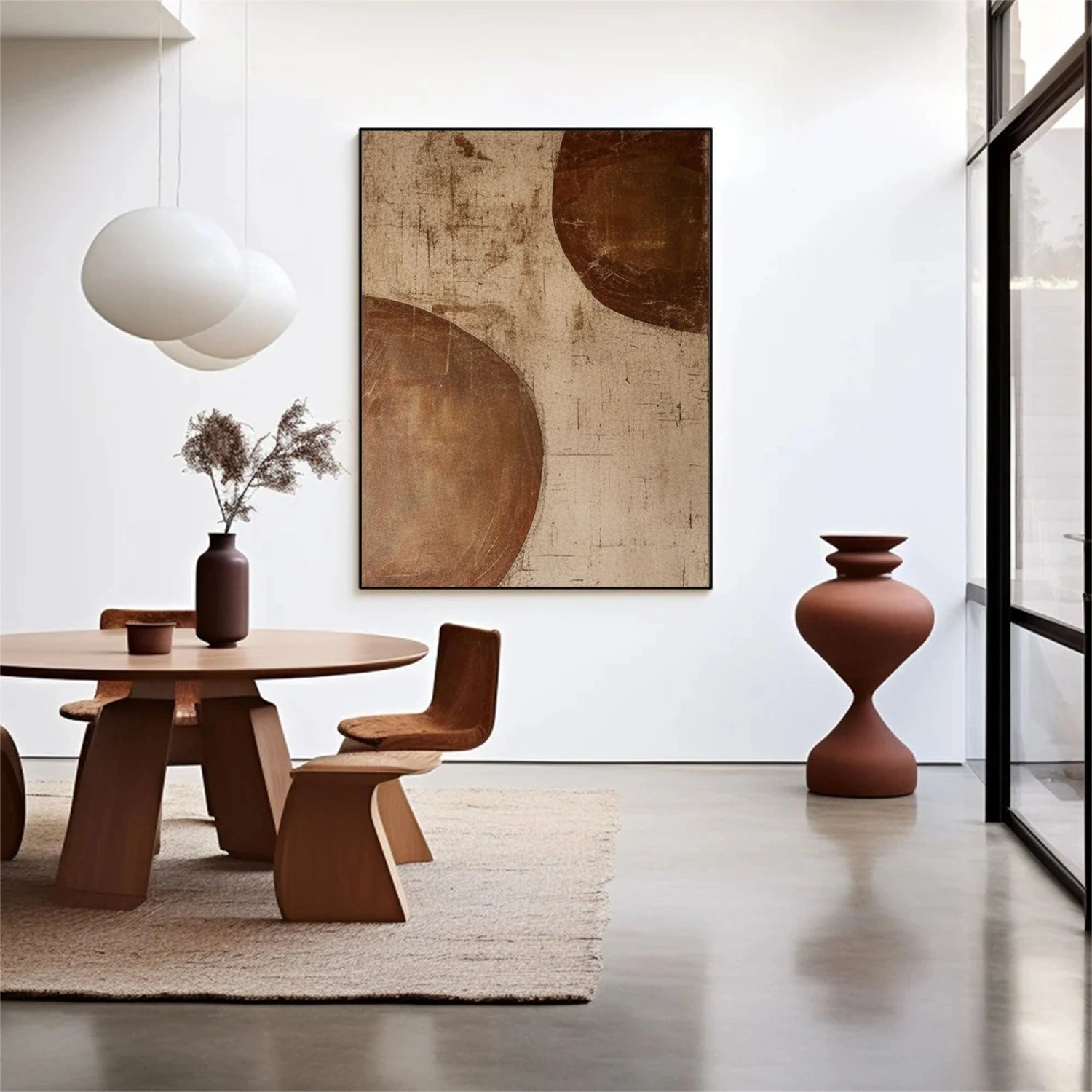 Beige & Brown Abstract Wall Art Print #BB159 - Modern Home Decor for Living Room, Bedroom & Office